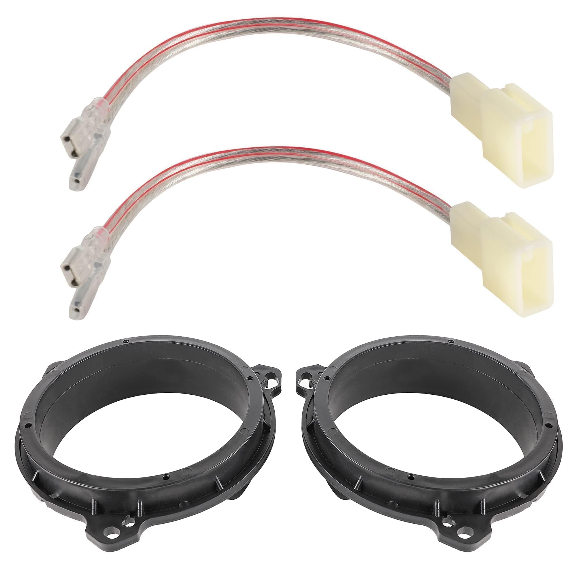 Nuith Door Speakers Adapter With Speaker Wiring Harness Fit For Select 1998 2015 Toyota 4 Runner/Rav4/ Corolla, Scion 2004 2014