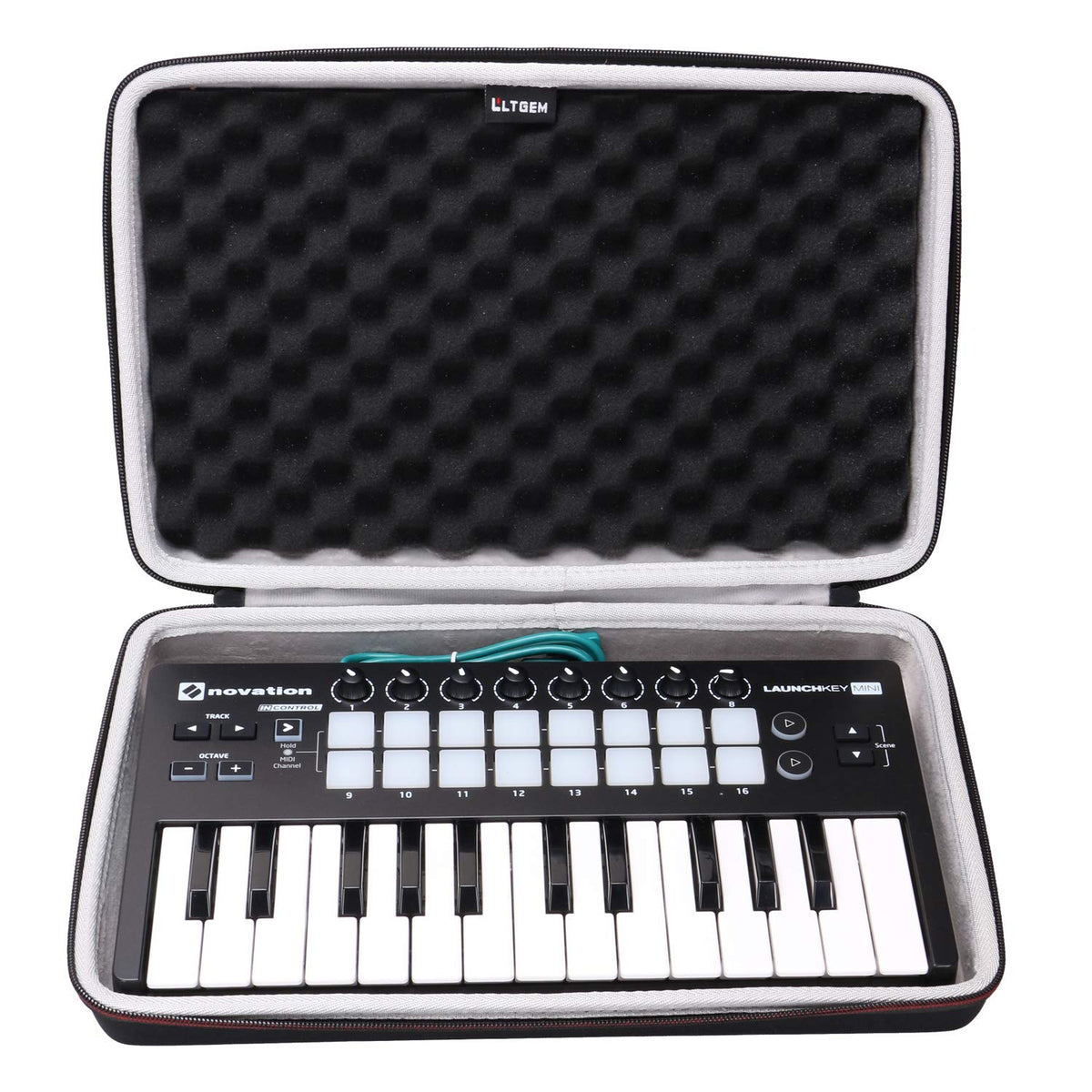 Ltgem Eva Hard Case For Novation Launchkey Mini 25 Note Usb Keyboard Mk2 Controller   Travel Protective Carrying Storage Bag