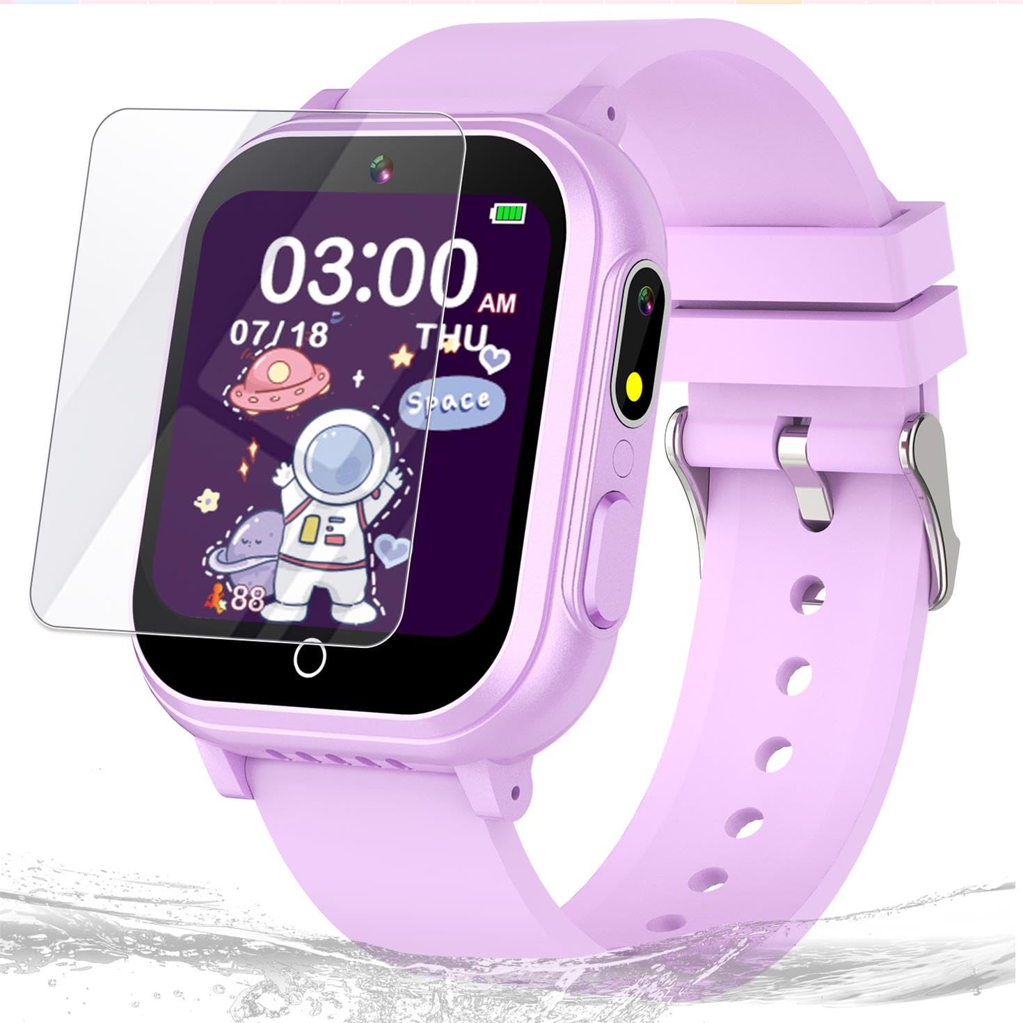 Kids Waterproof Smart Watch Gift For Girls Age 5-12, 32 Games Hd Touchscreen Kids Watch With Dual Camera Video Music Player Pedo