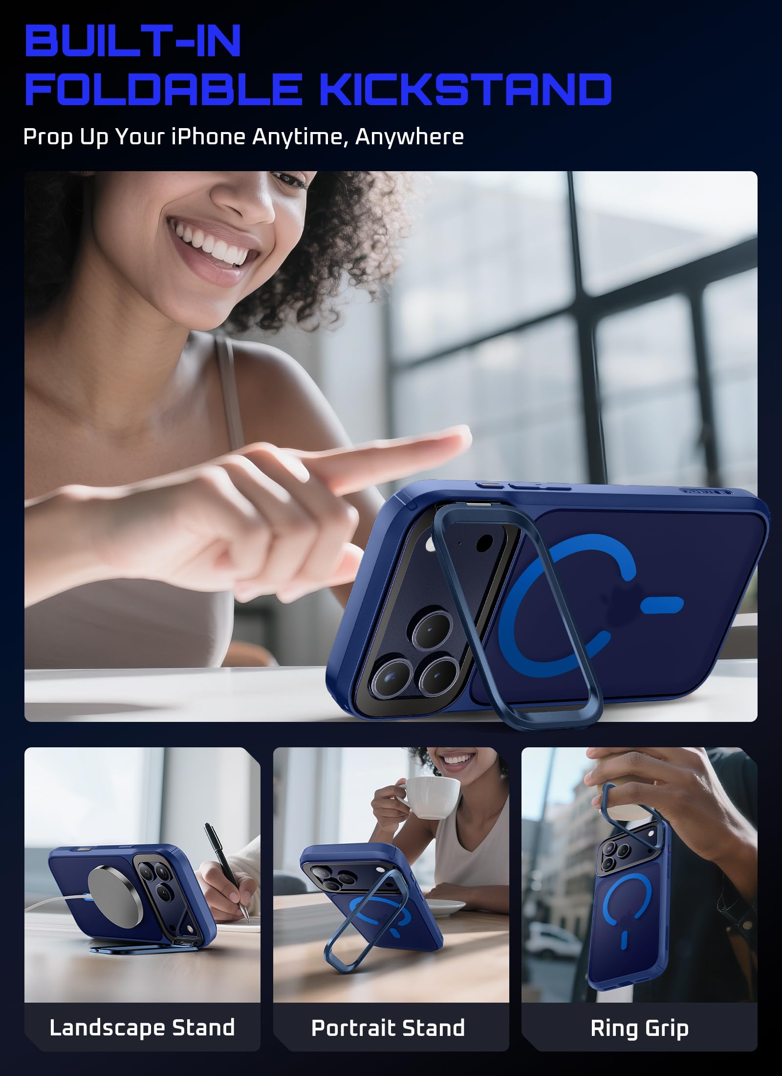 Supcase For Iphone 17 Pro Max Case With Camera Control Button (Unicorn Beetle Mag), [Compatible With Magsafe] [Built-In Kickstan