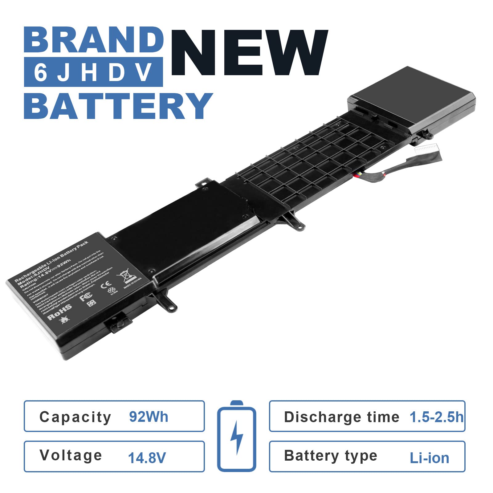 Fancy Buying 8 Cell 92Wh 6Jhdv Notebook Battery For Dell Alienware 17 R3 P43F002 R2 P43F001 Alw17Ed 1728 2728 3728 3828 4718 473