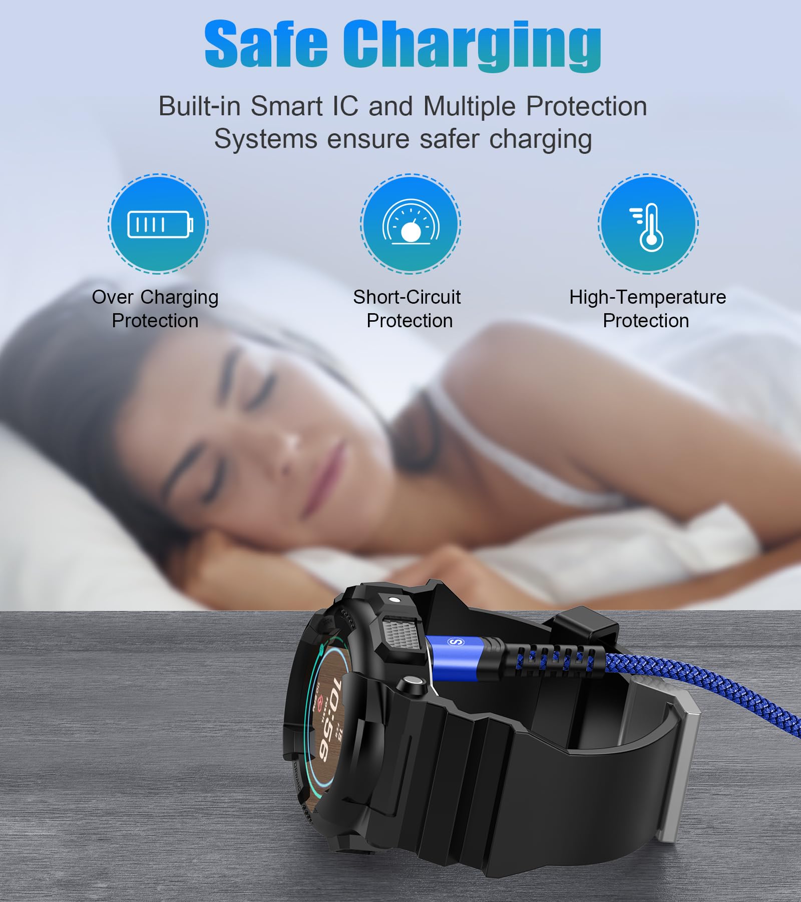 Garmin Watch Charger Cable [2 Pack,4Ft] Compatible With Garmin Fenix 5 5S 5X 6 6S 6X Plus Pro 7 7S 7X, Forerunner 945 45 45S 245