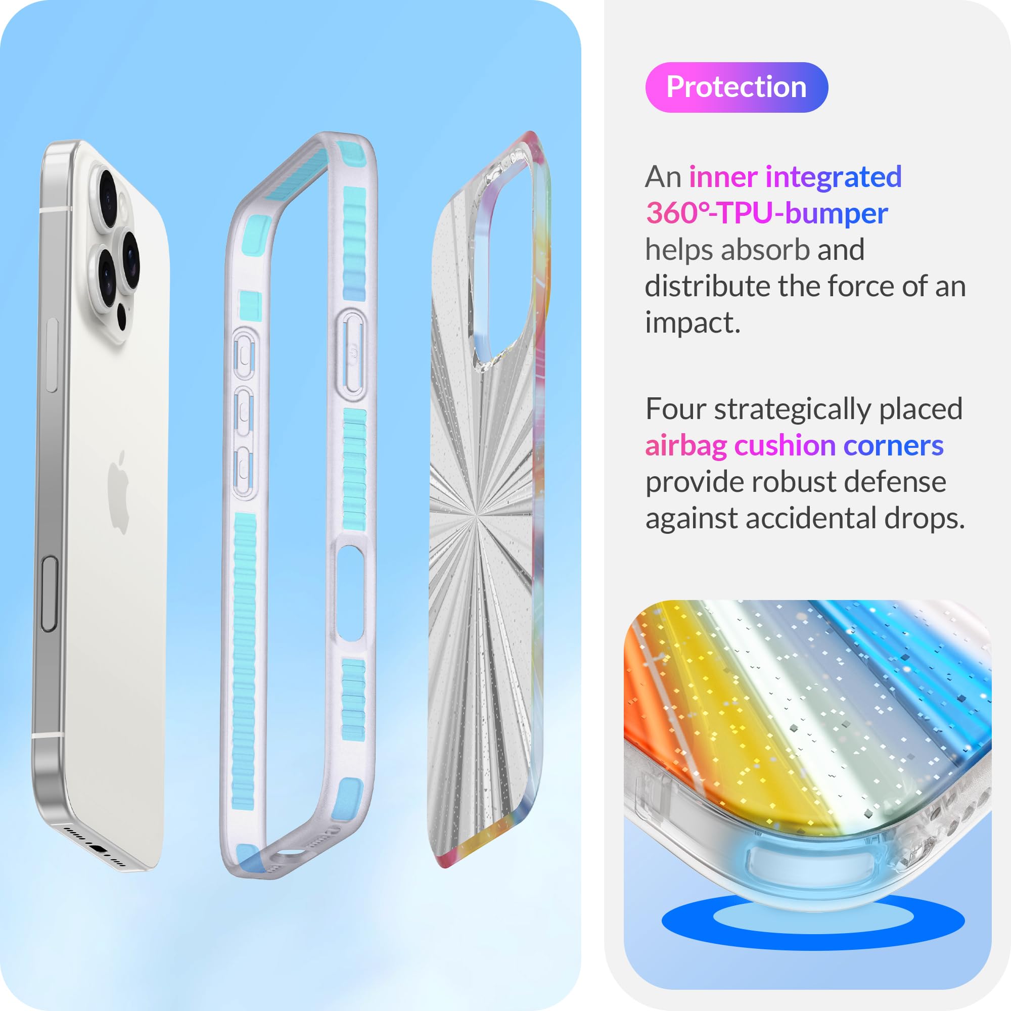 Lonli Hue   For Iphone 16 Pro Max Case   Cosmic Portal Phone Case   [360 Shock Absorbent Bumper]   Cute, Unique And Aesthetic Ph