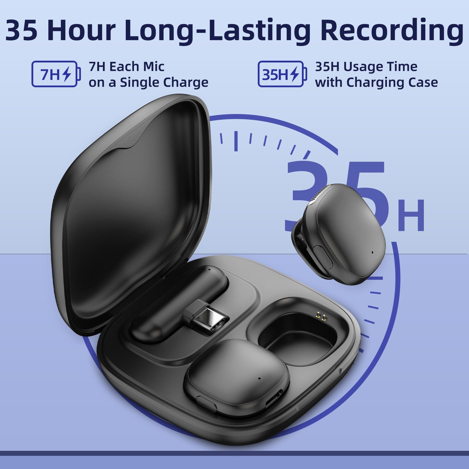 Nptcl Wireless Microphone For Iphone 17 16 15 - Ai Noise Cancelling Mini Microphone Usb C For Android Phone, Lavalier Mic With 3