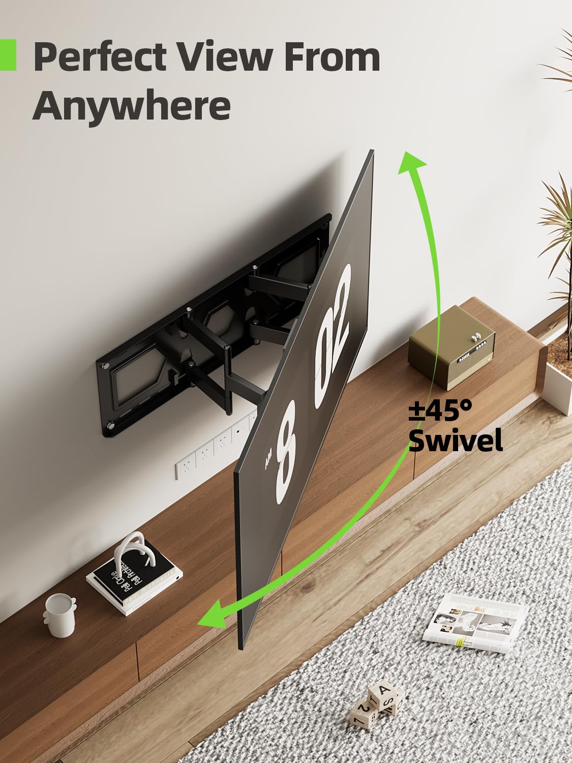 Usx Mount Low Profile Full Motion Tv Wall Mount For 37 90 Inch Tv, Ultra Slim Tv Mount With Swivel And Tilt, Wall Mount Tv Brack