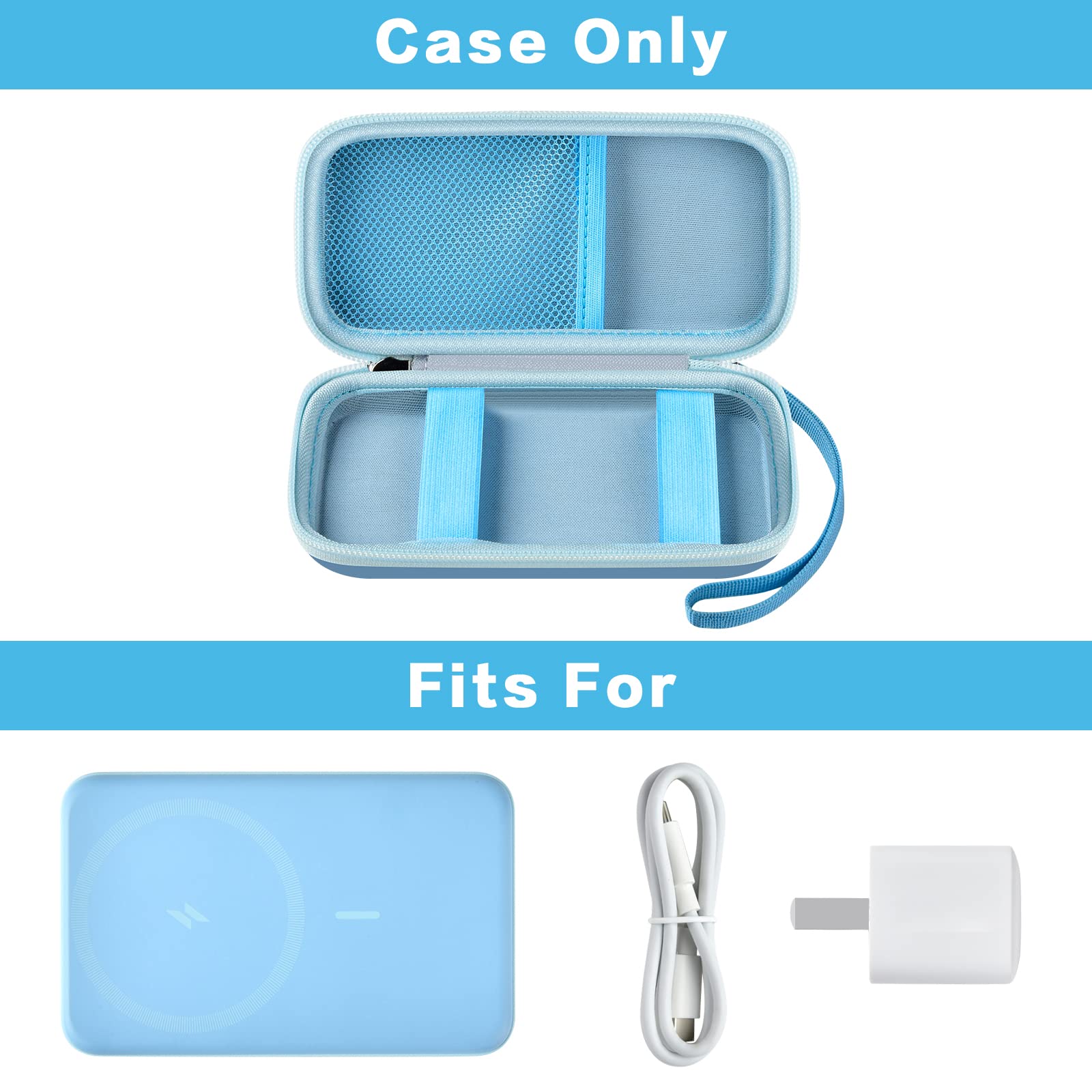 Casmilee Case For Anker Magnetic Battery 10,000Mah Foldable Wireless Portable Charger, 633/622/621/321 5,000Mah Power Bank (Magg