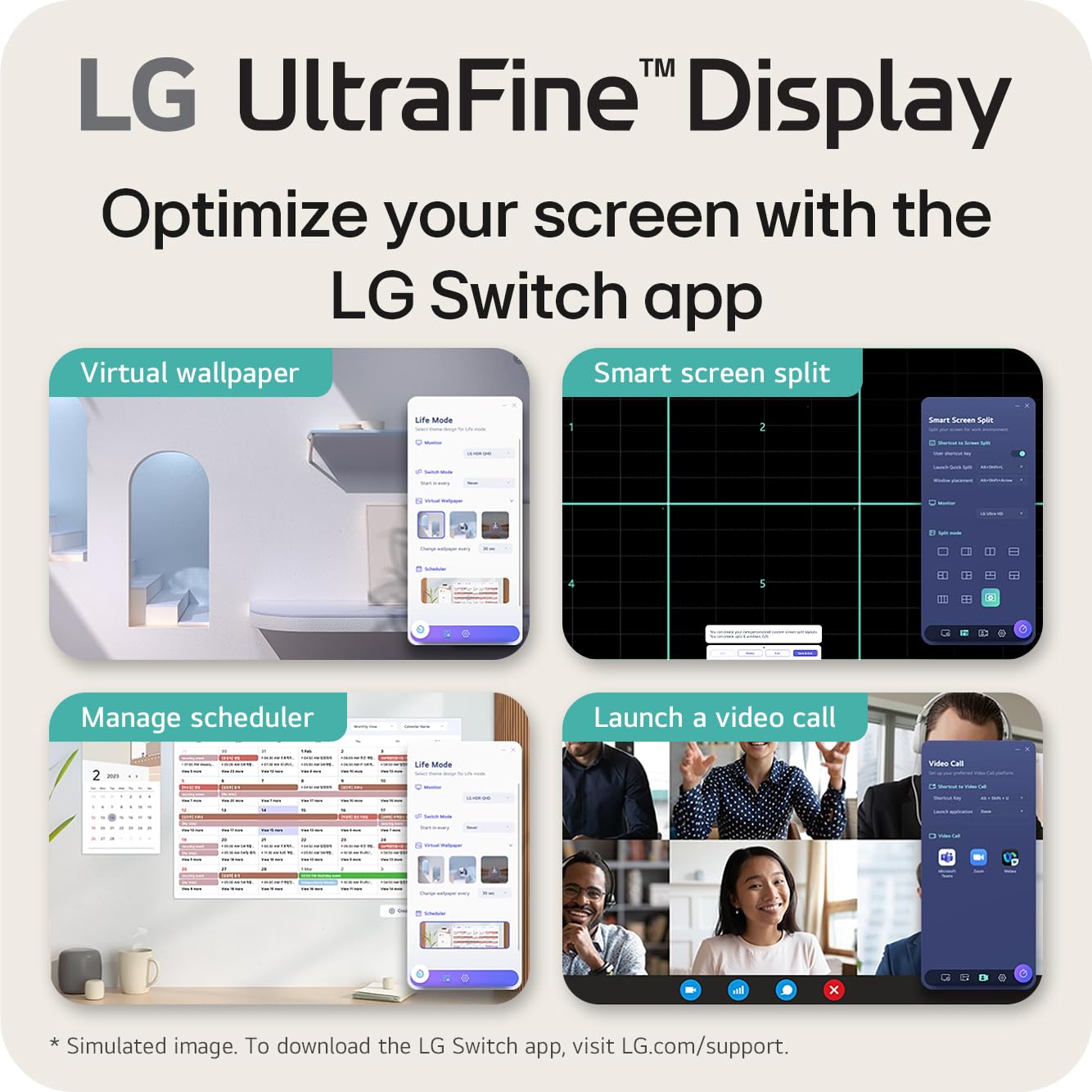 Lg 27Us500 W Ultrafine Monitor 27 Inch 4K Uhd (3840X2160) Hdr10 Ips Borderless Design Reader Mode Flicker Safe Switch App Hdmi D