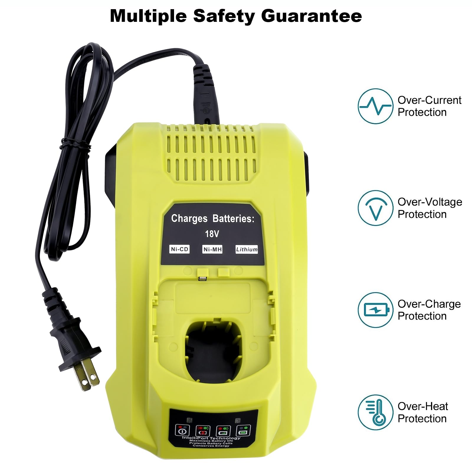 Kotoate P117 Replacement For Ryobi 18V Battery Charger P117 Dual Chemistry Charger P118 Compatible With Ryobi 18V One+ Lithium &