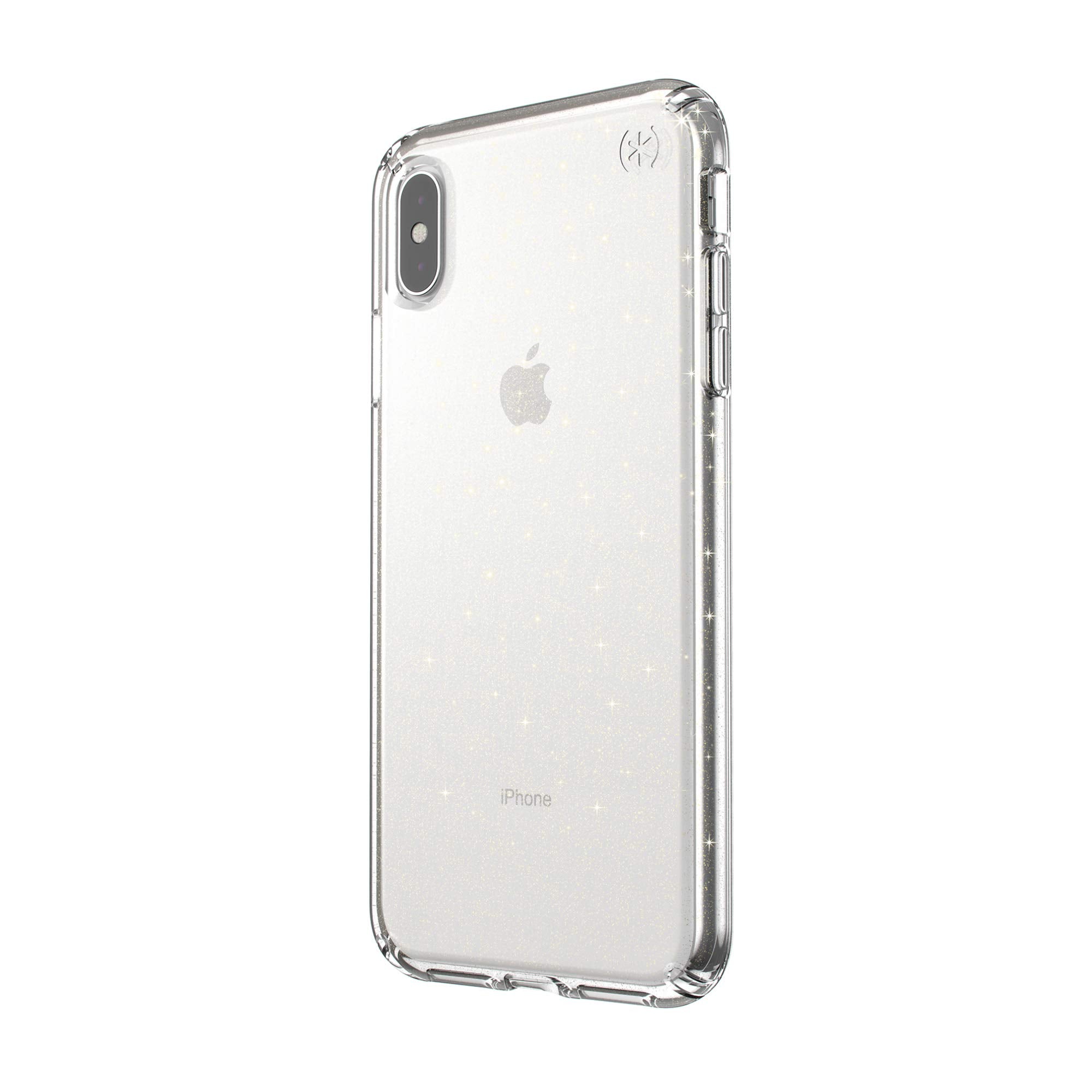 Speck Presidio Clr + Glitt Case For Iphone Xs Max - Clear With Gold Glitter/Clear