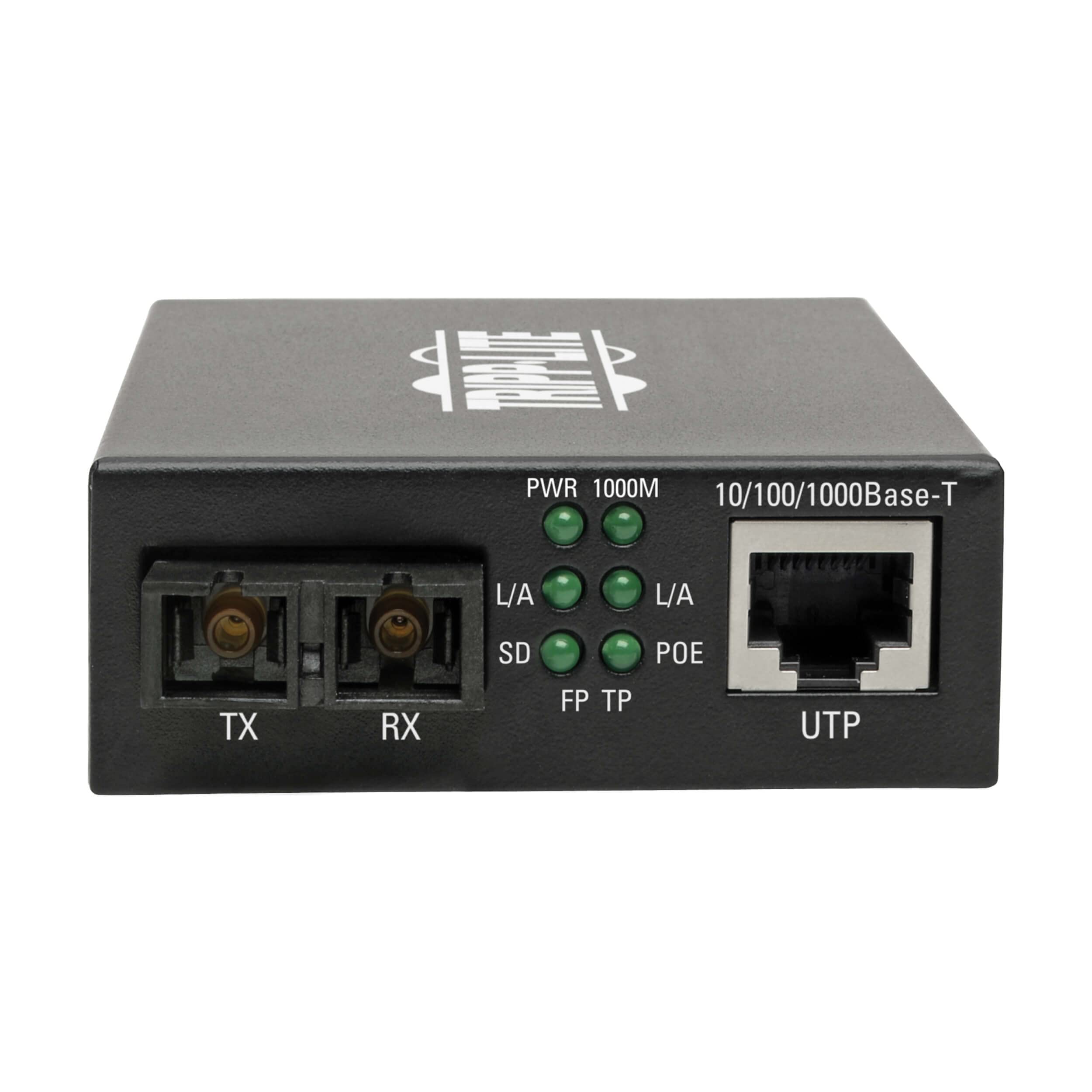 Tripp Lite Network Copper Rj45 Ethernet To Fiber Sc Duplex Singlemode Cable Extender Converter, 1310Nm Wavelength, Gigabit Netwo