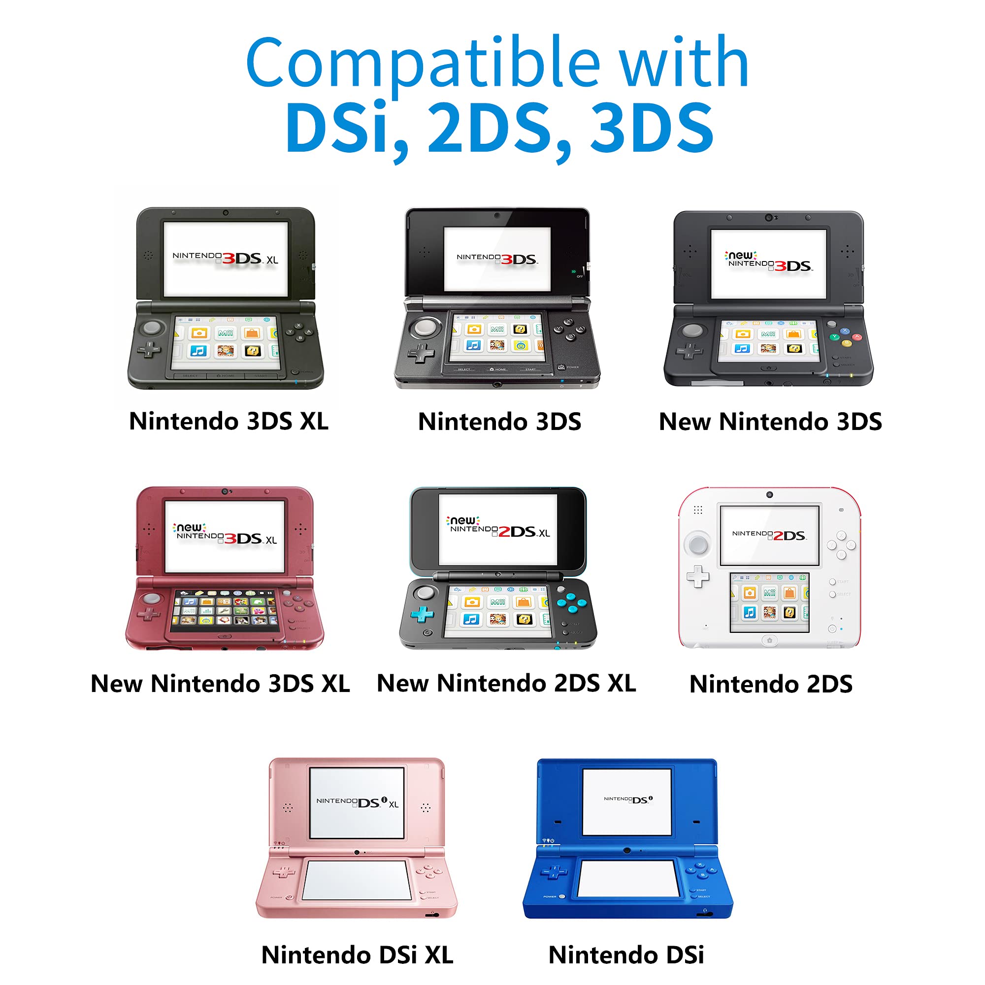 Funturbo 3Ds Charger & Earbuds Kit - Ac Power Adapter Charging Cable For Nintendo 3Ds/3Ds Xl/2Ds/2Ds Xl/Dsi Xl