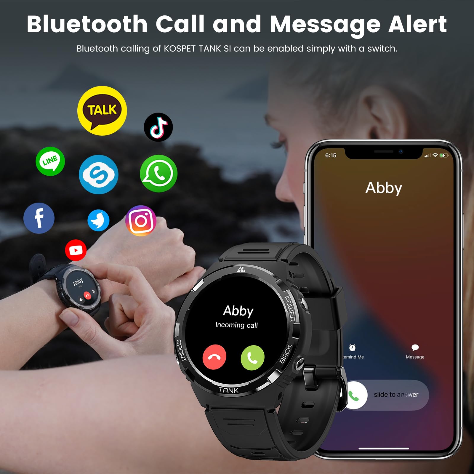 Kospet Smart Watch For Women, 50M Waterproof, 50 Days Extra Long Battery, Fitness Watch With Answer/Make Call, Ai Voice Assistant, 1.3' Amoled Display, 70 Sports Modes, 24H Sleep/Hear Rate Monitoring