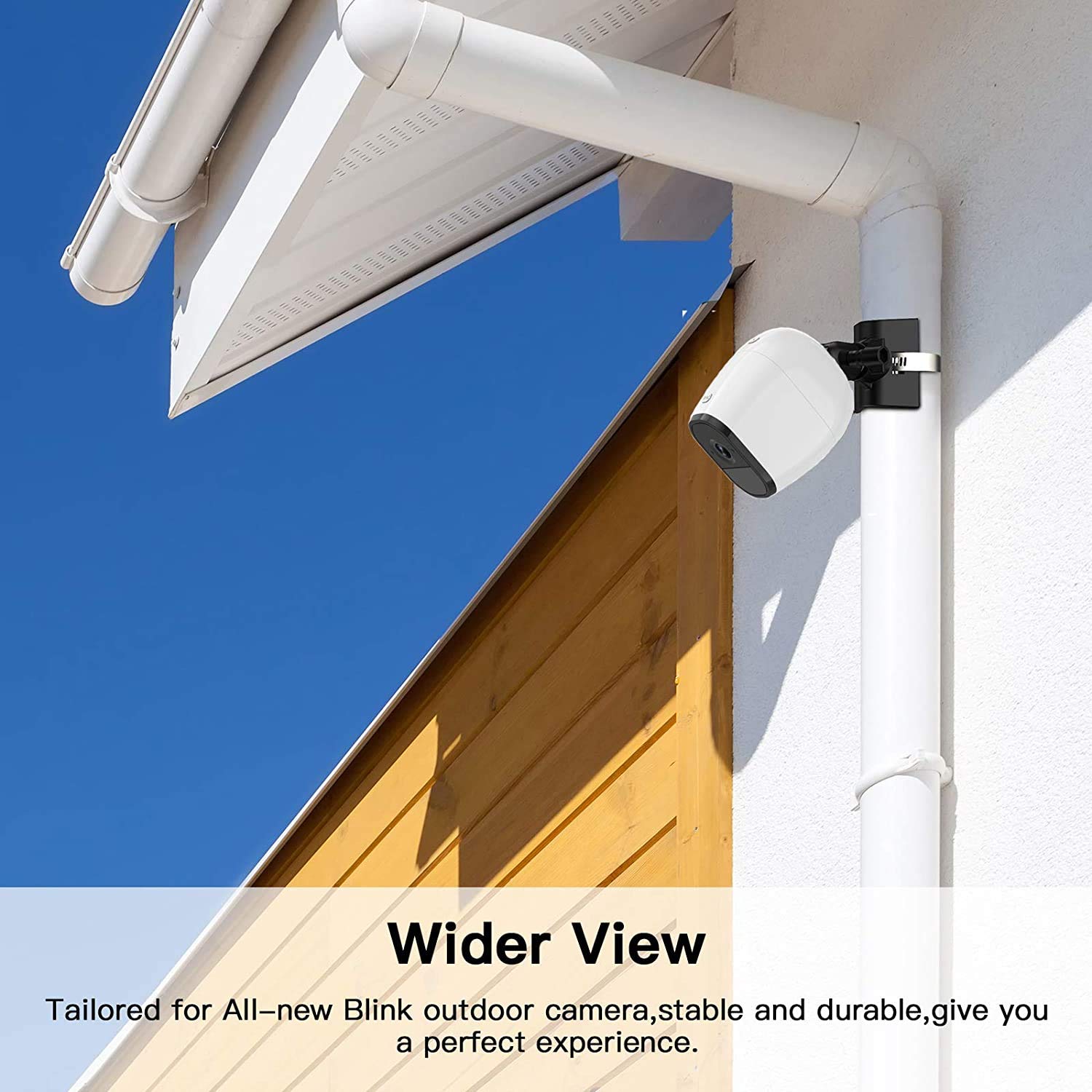 Okemeeo Universal Outdoor Camera Pole Mount For Eufycam 2C Pro/2C/3C/Arlo Pro 5S/Pro 4/Pro 3/Ultra 2/Essential Xl And More 1/4�� Threaded Camera Adjustable Mount No Drill (Black, 2 Pack)