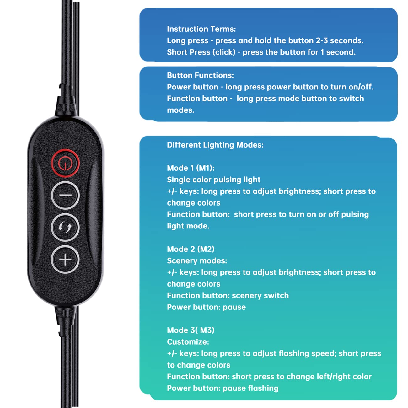 Fugetek Rgb Led Video Light With Flexible Desktop Tripod, 77 Rgb Beads, Wired Controller, Usb Powered, Portable, 3200K 6500K, St