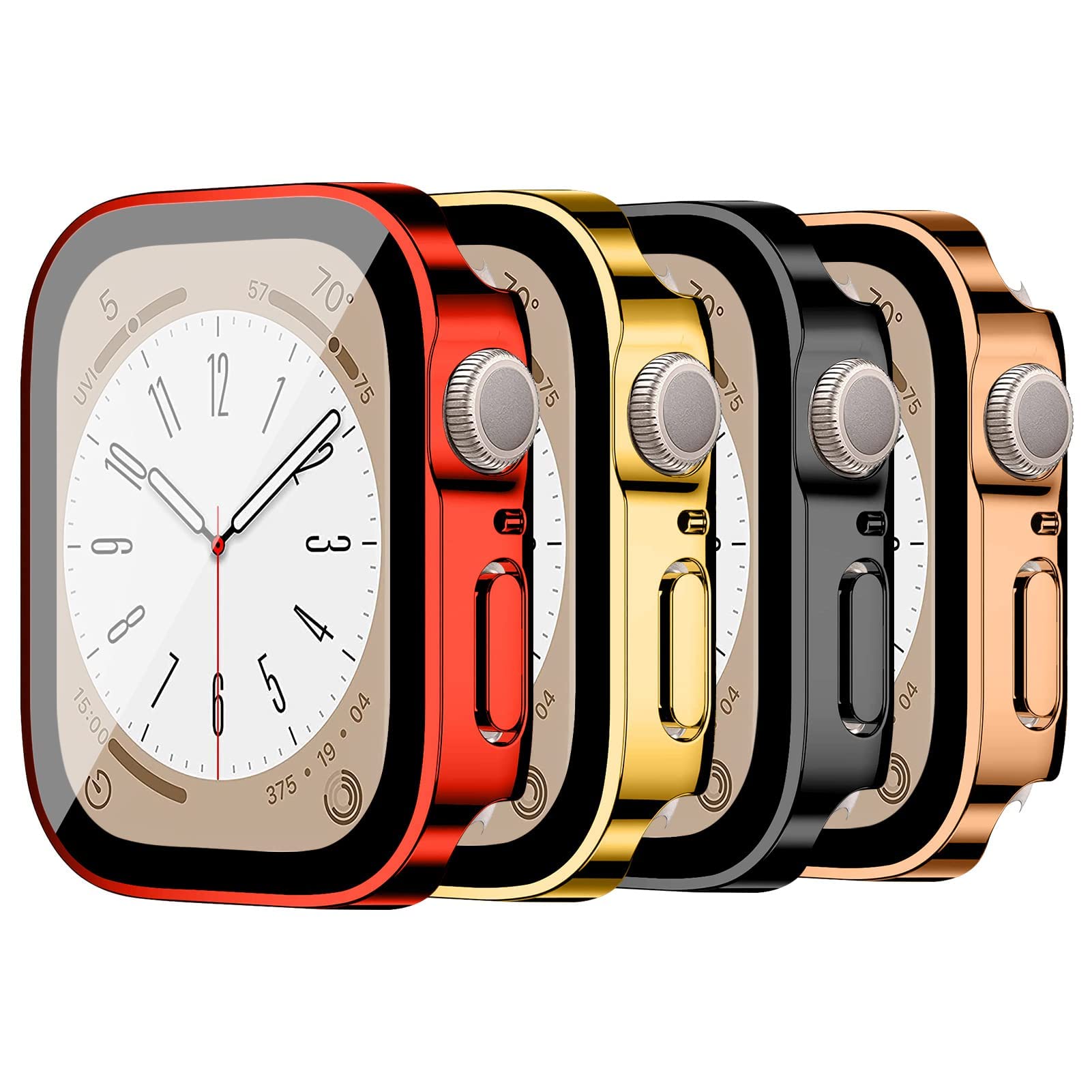 EIHAIHIS Screen Protector for Apple Watch Case Cover Series 11 10 9 SE 8 7 6 5 4 40mm 44mm 41mm 45mm 42mm 46mm Tempered Glass Wa