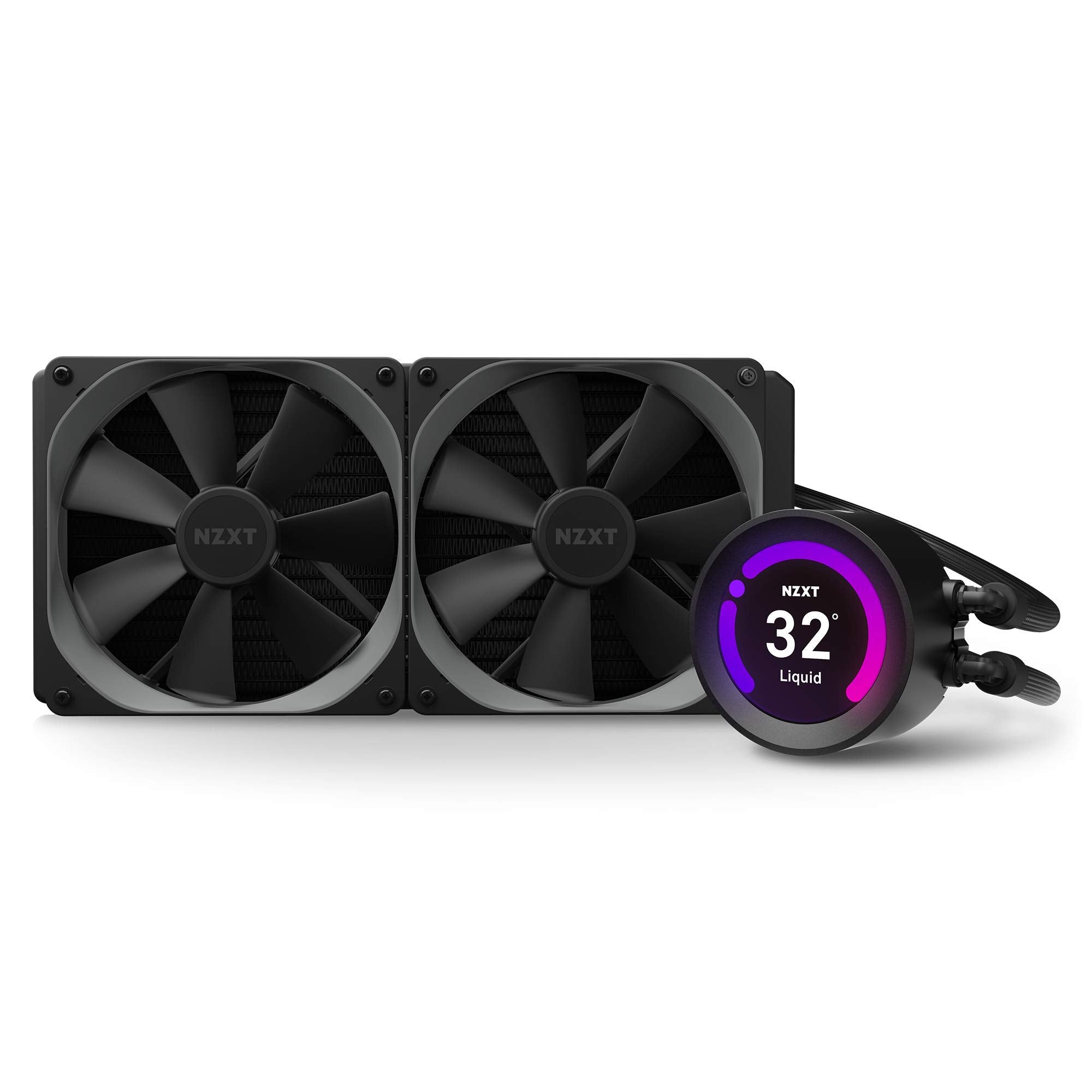 Nzxt Kraken Z63 280Mm   Rl Krz63 01   Aio Rgb Cpu Liquid Cooler   Customizable Lcd Display   Improved Pump   Powered By Cam V4  