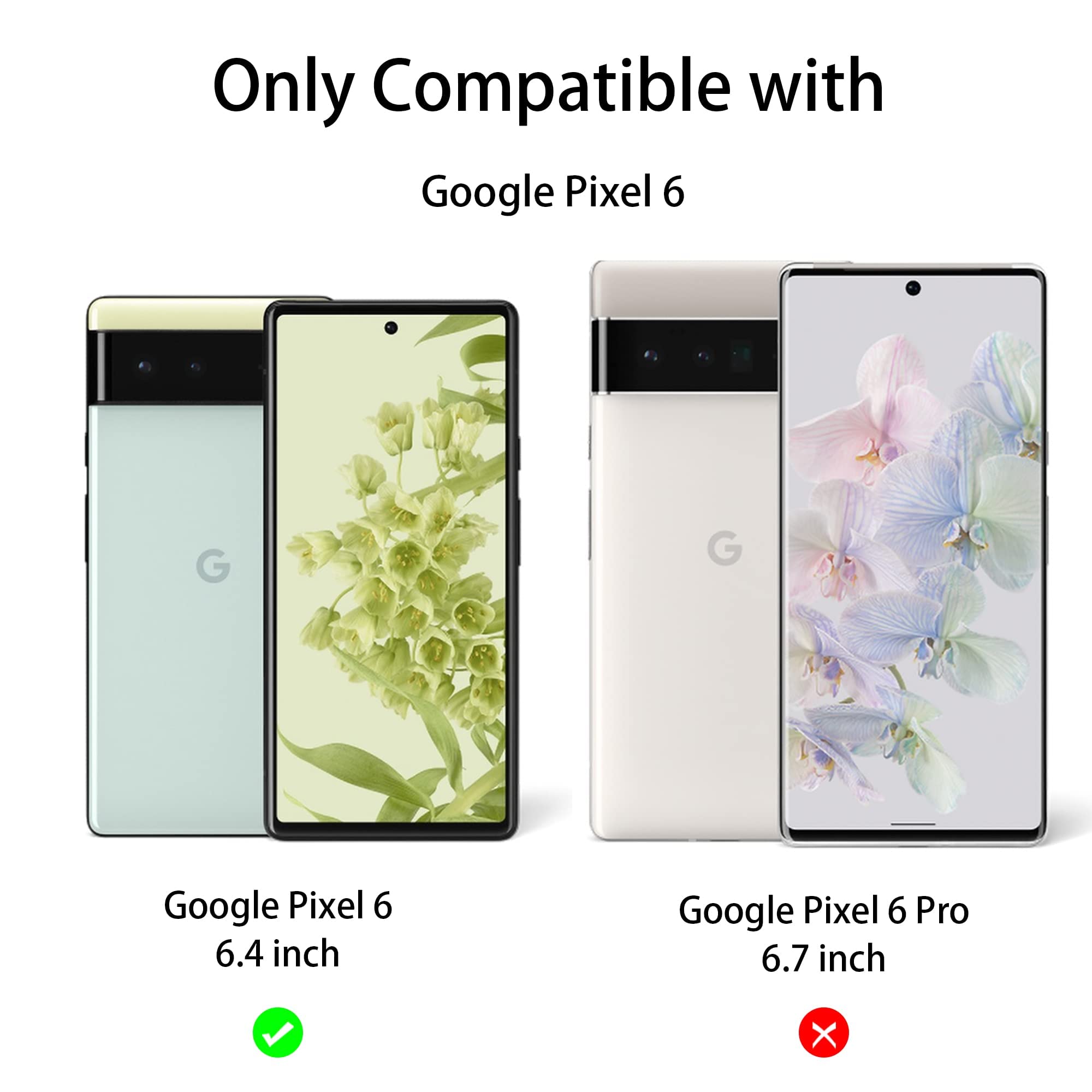 Aacl 2 Pack Tempered Glass For Google Pixel 6 Screen Protector+ 2 Pack Camera Lens Protector, [With Alignment][Fingerprint Unloc