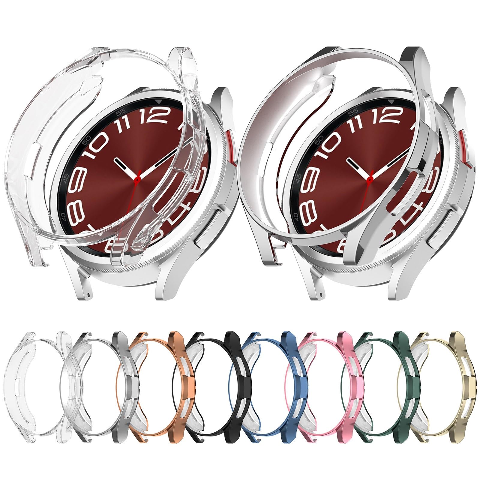 Screen Protector Case Compatible For Samsung Galaxy Watch 6 Classic 43Mm 47Mm Soft Tpu Bumper Cover Case Replacement For Galaxy