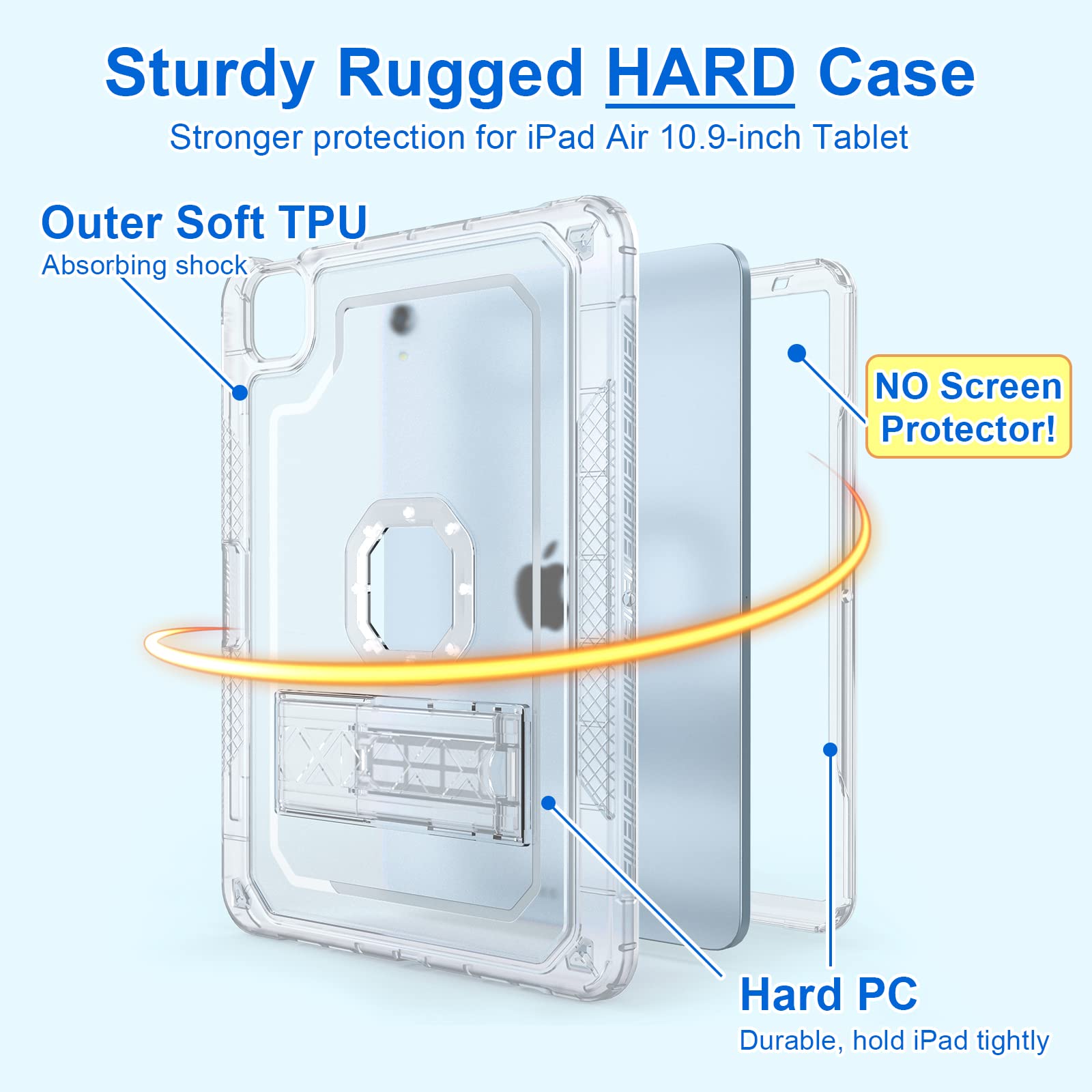 Zonefoker For Ipad Air 5Th Generation Case, Ipad Air 4 Case, Cute Ipad Air Case 4Th/5Th 10.9 Inch 2020/2022 With Pencil Holder/S