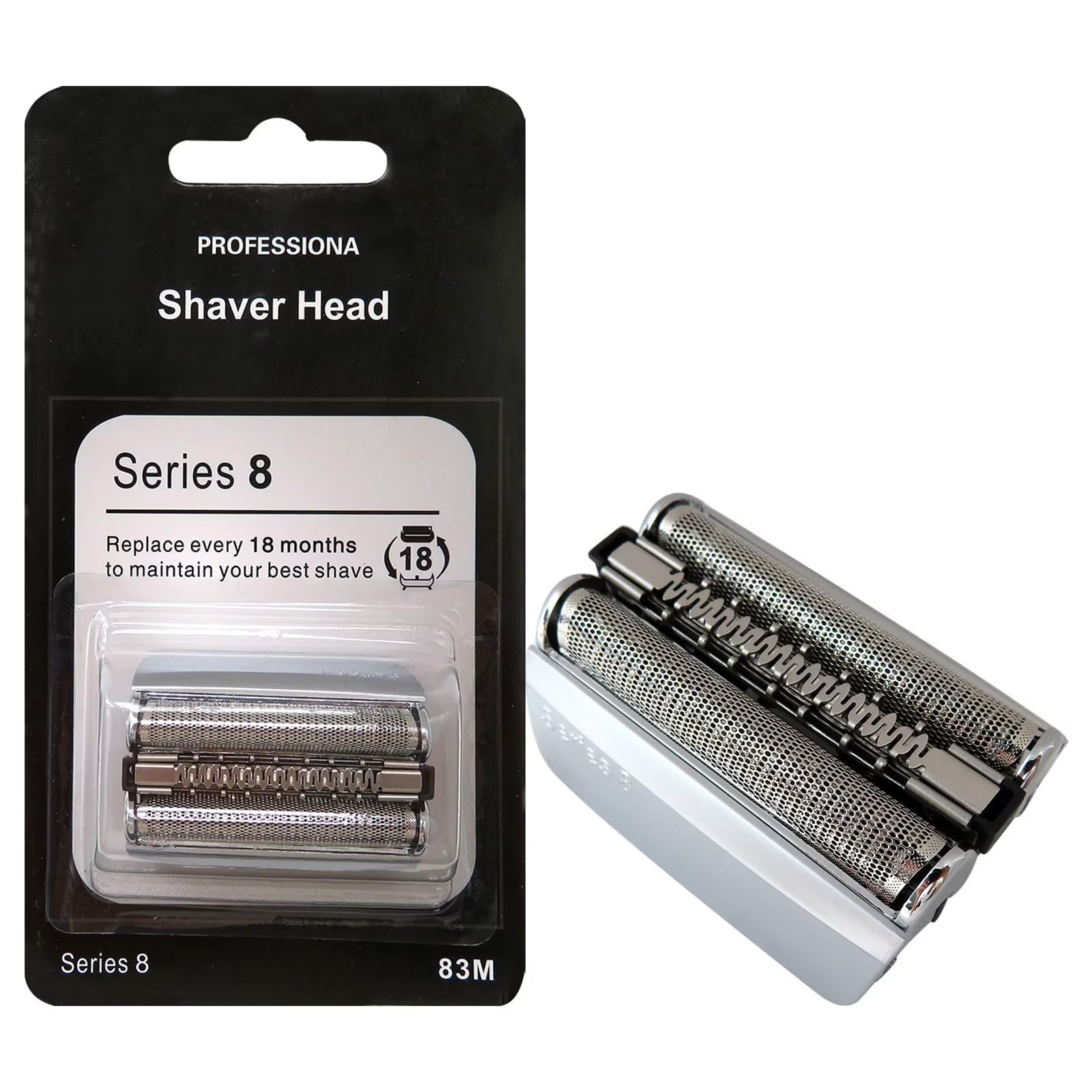 Unbrella Replacement Head Cassette Compatible With Braun 8 Series 83M Models 8320S, 8325S, 8330S, 8340S, 8345S, 8350S, 8360Cc, 8