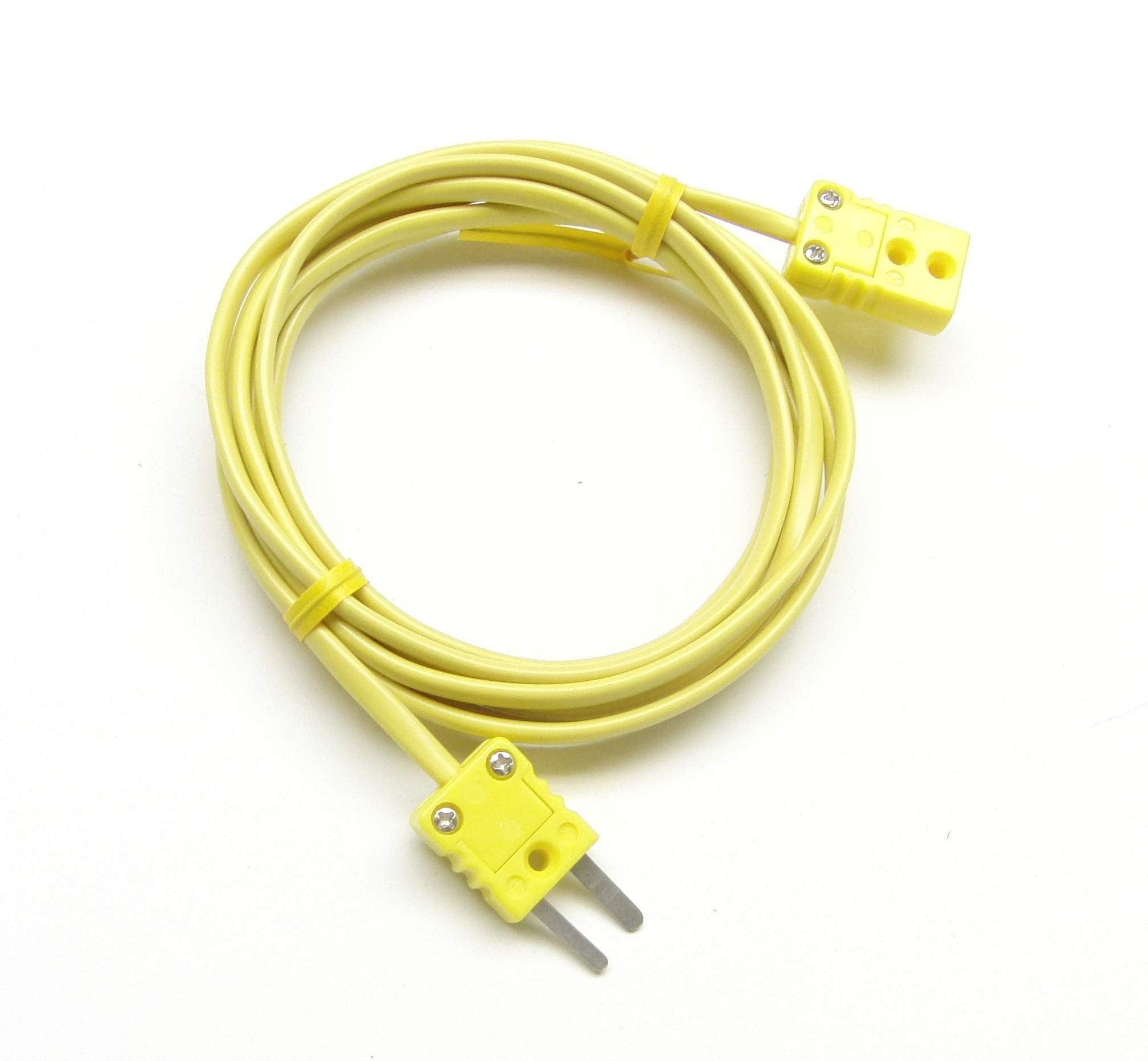 K Type Thermocouple Extension Cable Wire With Miniature Mini Type K Thermocouple Connectors 6 Ft (= 2 Yard) Long