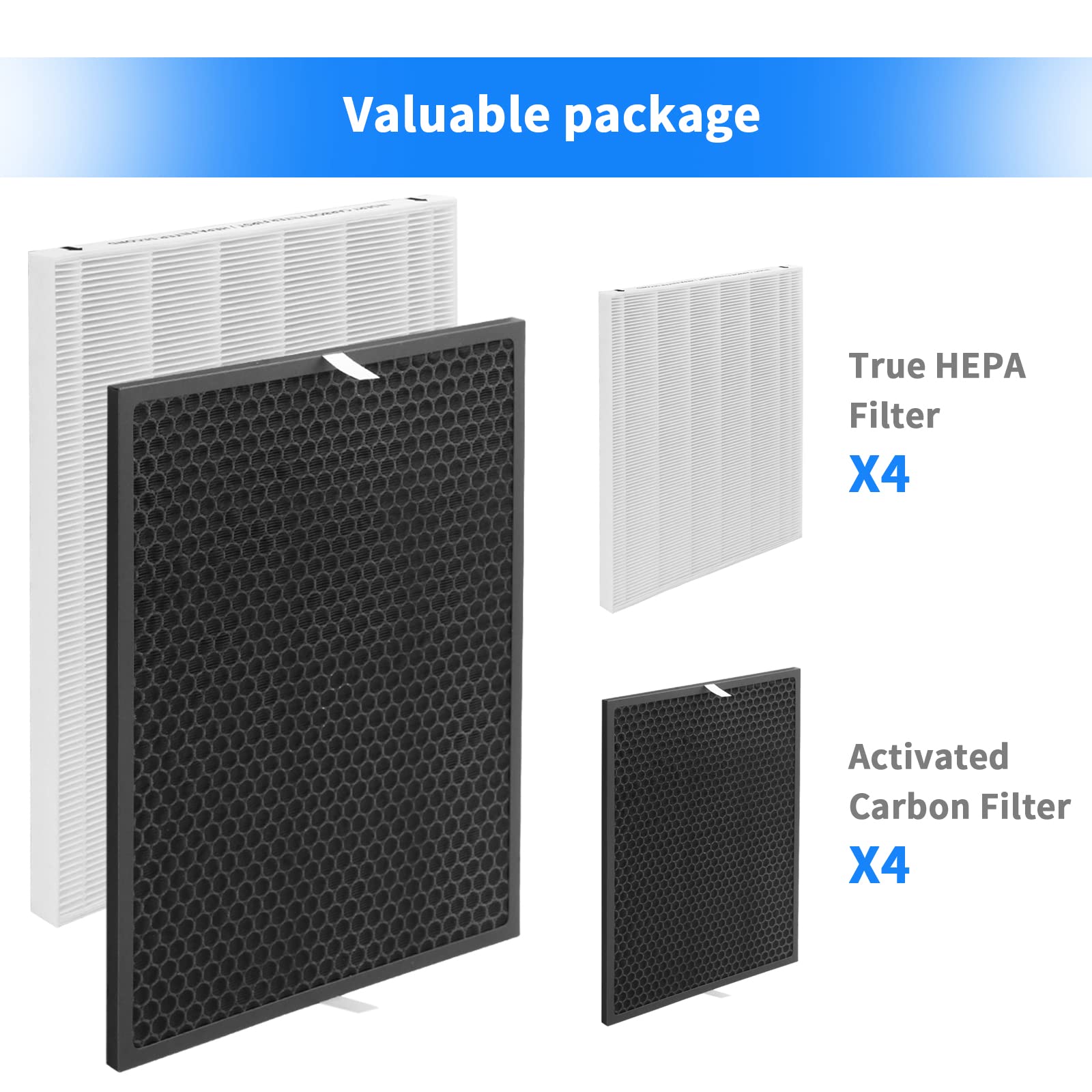 Gokbny 116130 True Hepa Replacement Filter H Compatible With Winix 5500 2 Purifier And Models Am80, 4 Set Include 4  True Hepa F