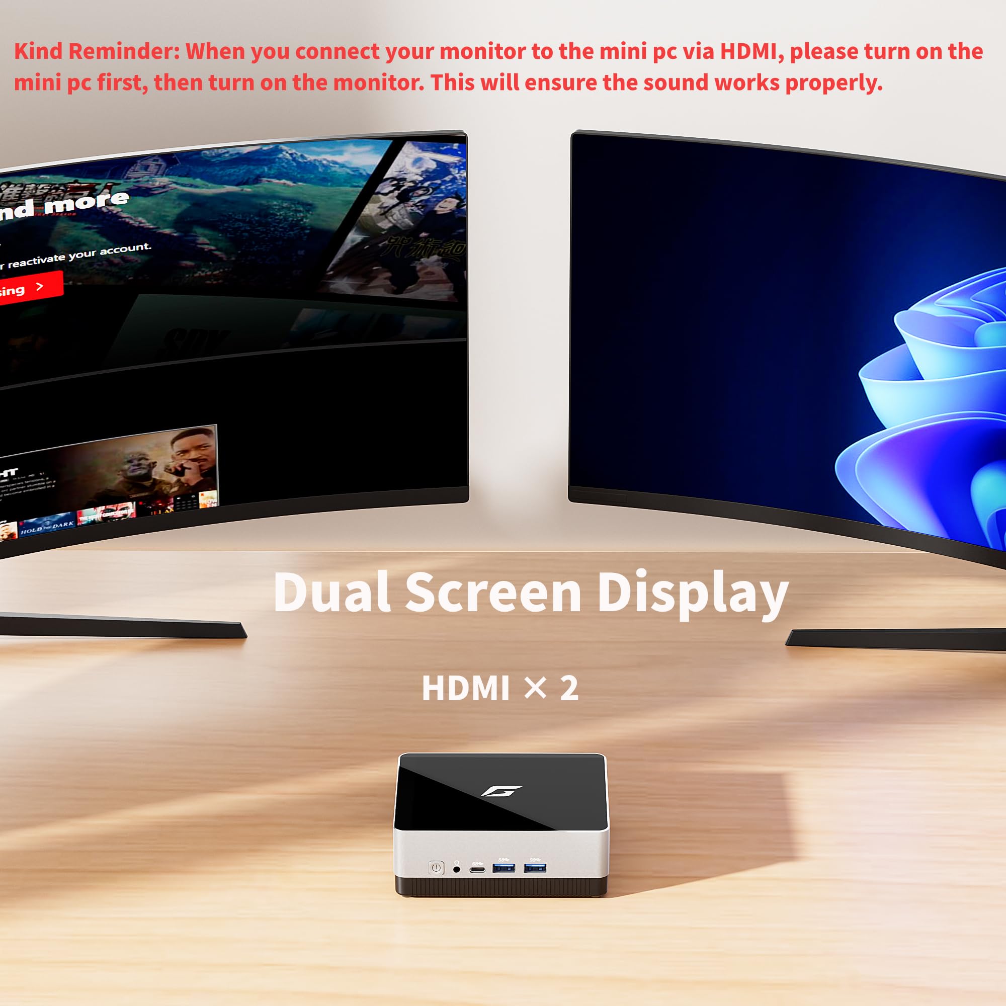 Cybergeek Mini Pc Amd Ryzen 7 5700U (8C/16T,Up To 4.3 Ghz), 8Gb Ddr4 Ram 512Gb Pcie Ssd, 4K Uhd Gaming Computer Mini Desktop Sup