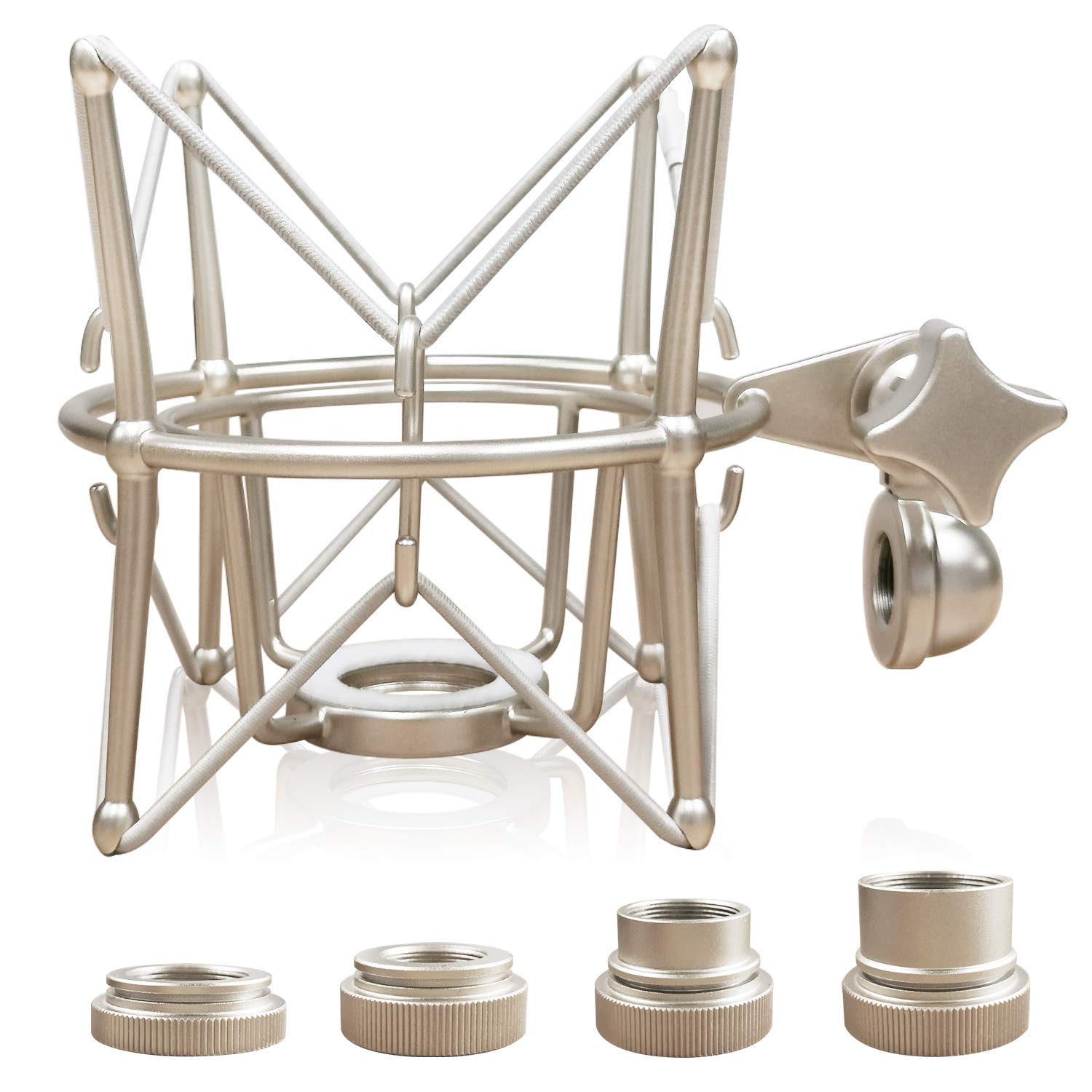 Boseen Microphone Shock Mount Mic Holder   Anti Vibration Spider Shockmount Compatible With Many Condenser Mics Like At2020 Mxl