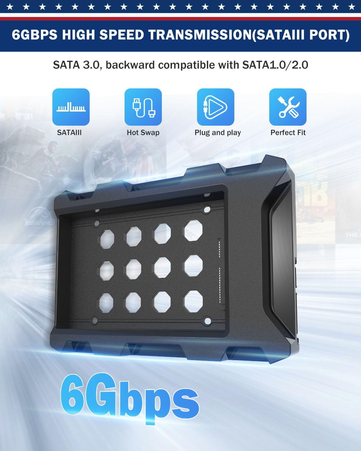 Decorstat 2.5'' Ssd To 3.5'' Sata Hard Disk Drive Adapter Abs Ssd Mounting Bracket Kit 4 Pack Internal Drive Bay Converter Hard