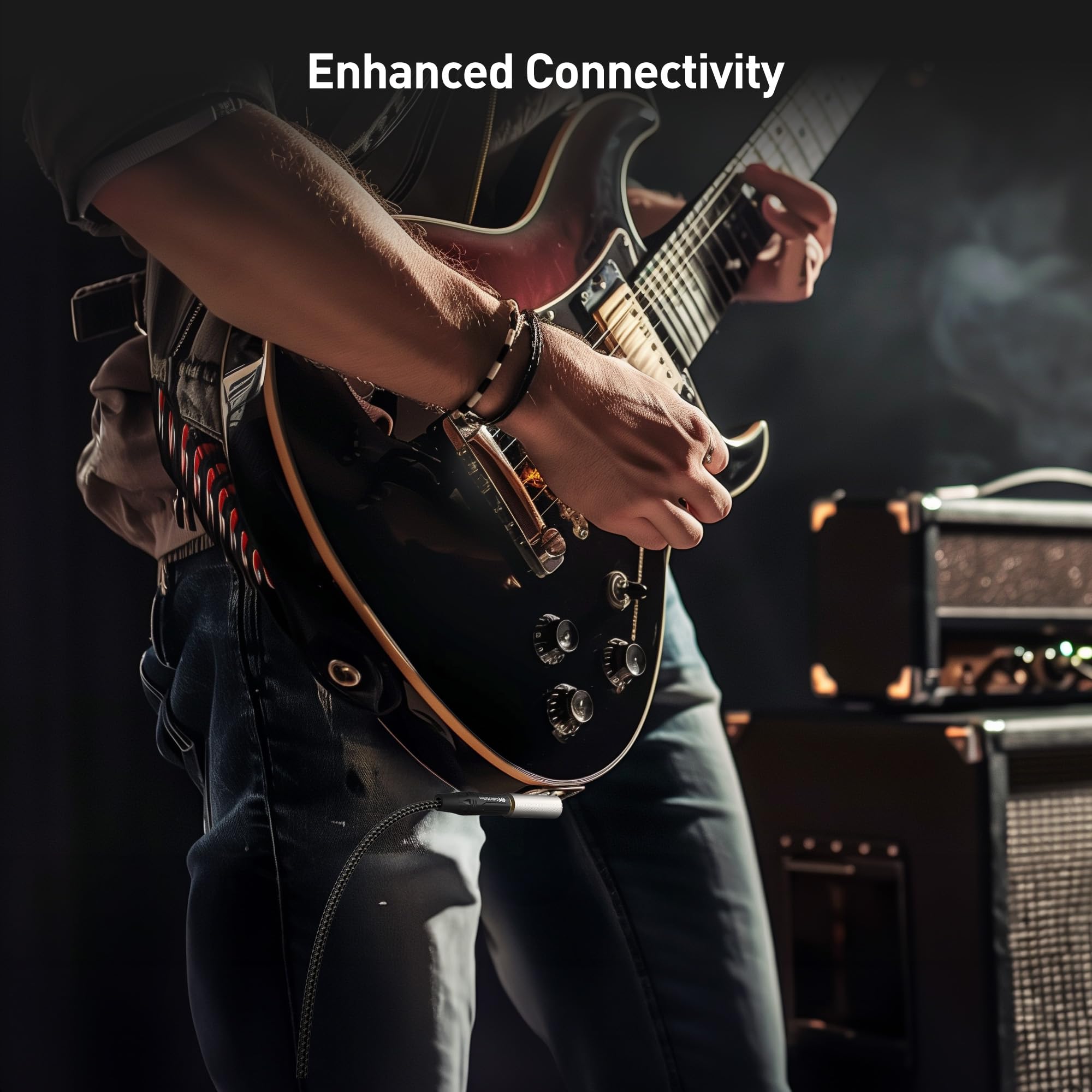 Cable Matters 2 Pack 1/4 Right Angle Adapter   6.35mm TS Right Angle Guitar Adapter, Straight to Right Angle for Electric Guitars, Bass AMP, Mixers & Equalizers