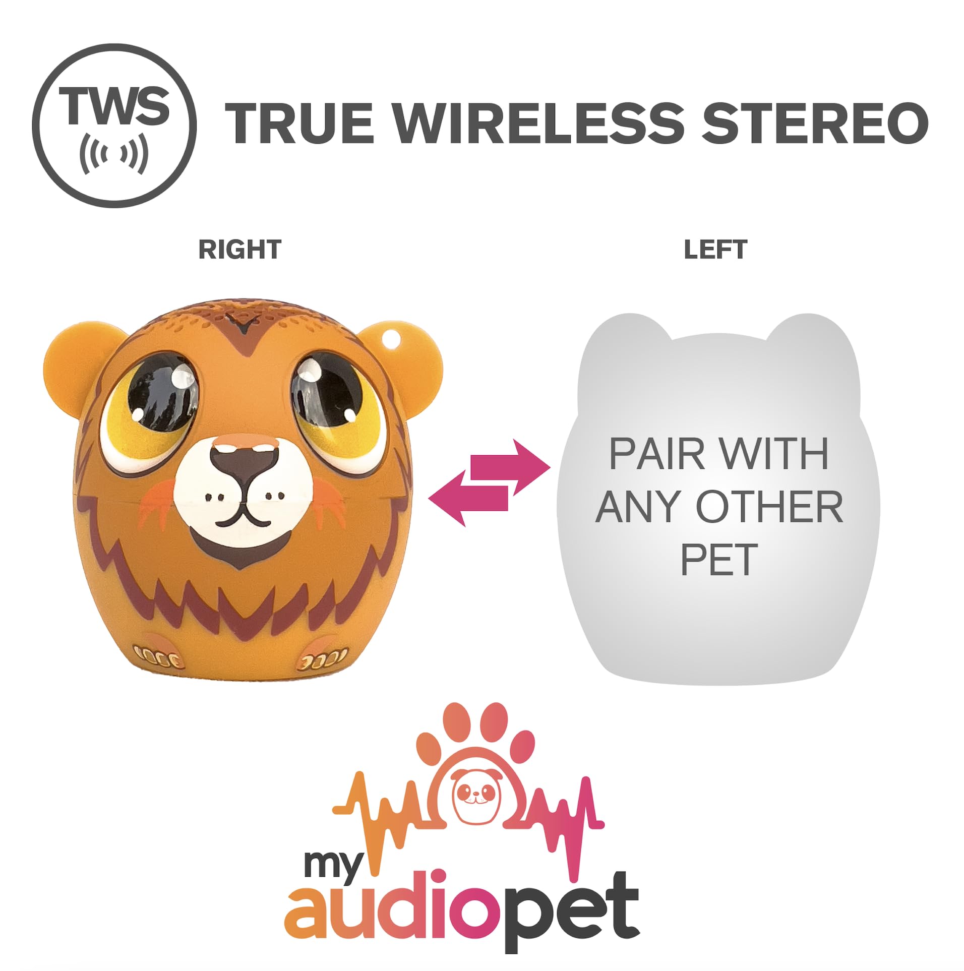 My Audio Pet Lion Mini Bluetooth Speaker For Kids Of All Ages   True Wireless Stereo Your Portable Symphony For On The Go Sonic