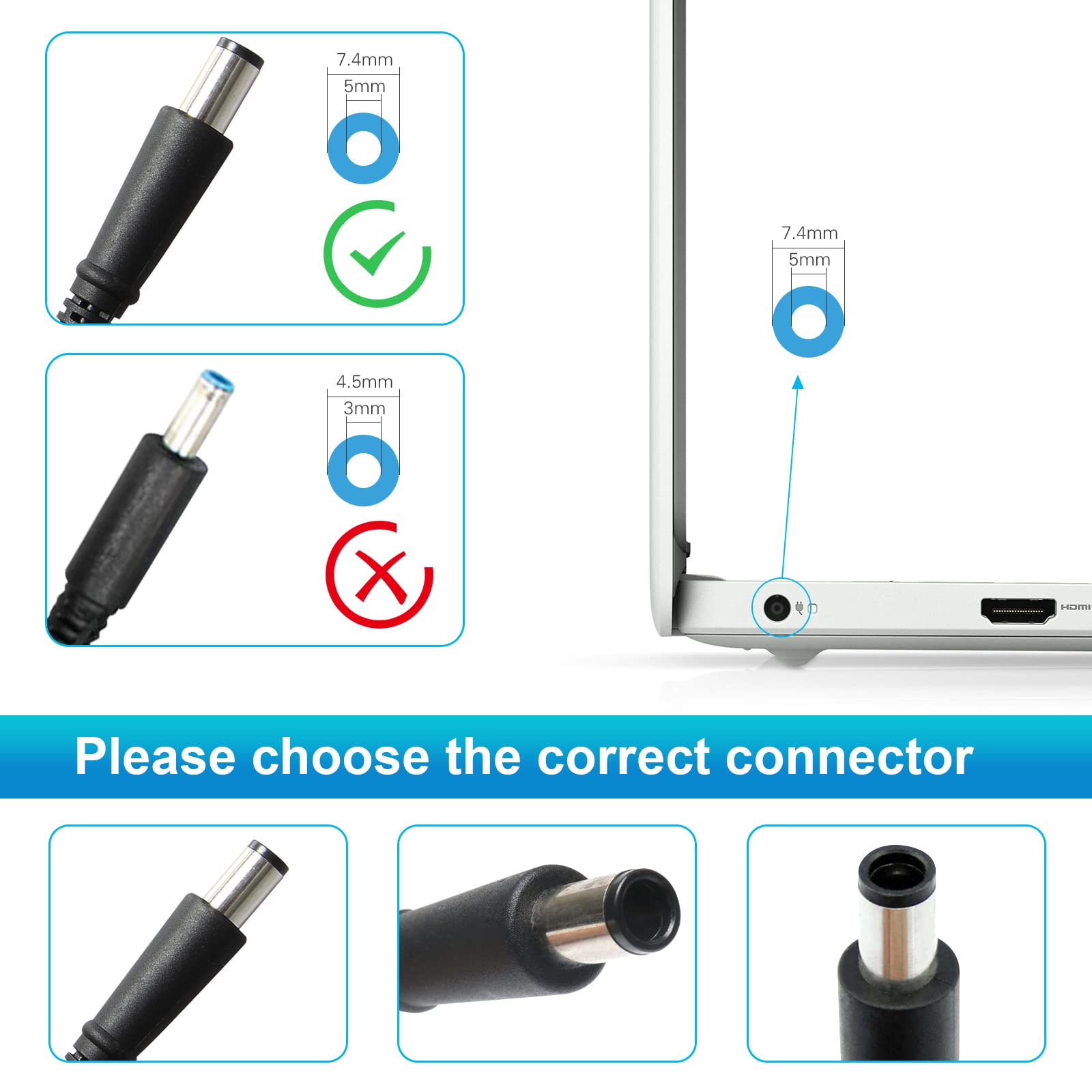 Ac Adapter Charger Power Supply For Hp Probook 4430S 4440S 4510S 4520S 4530S 4535S 4540S 4545S 4730S 6560B 6570B 6555B 6475B 647