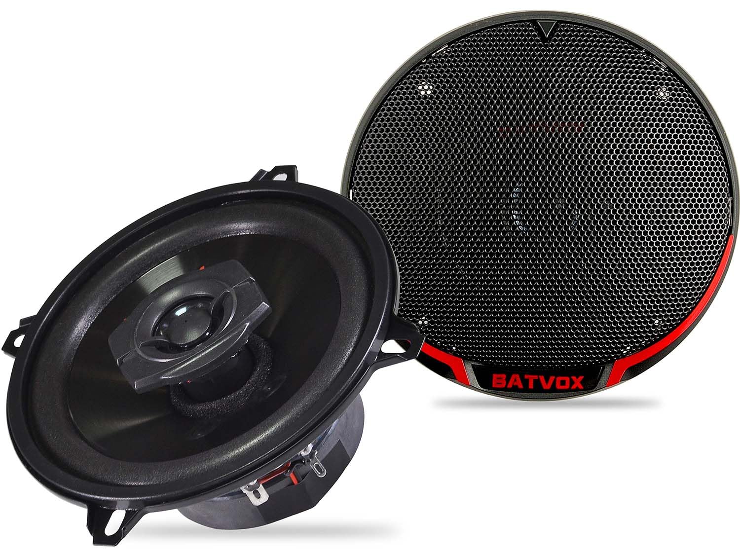 Batvox Cs501 200 Watts 5.25 Inch 2 Ways 4 Ohm Impedance And Piezo Tweeter For Premium Car Audio Coaxial Car Speakers, Car Stereo