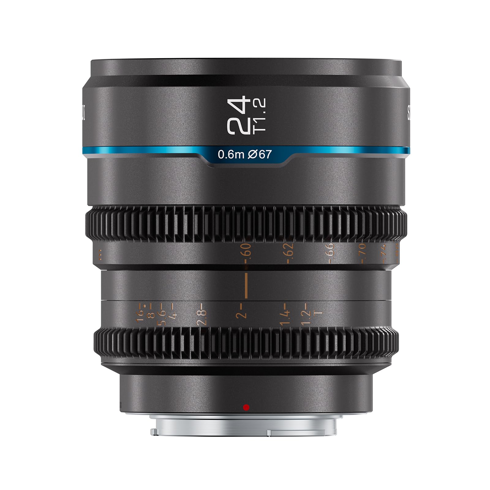 Sirui Night Walker 24Mm T1.2 S35 Cine Lens, Large Aperture Manual Focus Lens (Ms24M G, M4/3 Mount, Metal Grey)