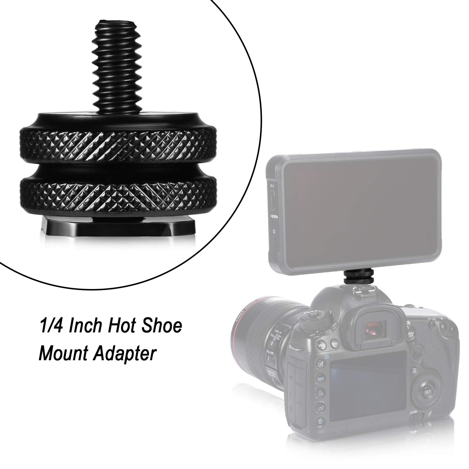 8 Pieces 1/4 Inch Cold Shoe Mount Adapter And Hot Shoe Flash Stand Adapter Kit For Dslr Camera Rig, Camera Flash Shoe Mounts For