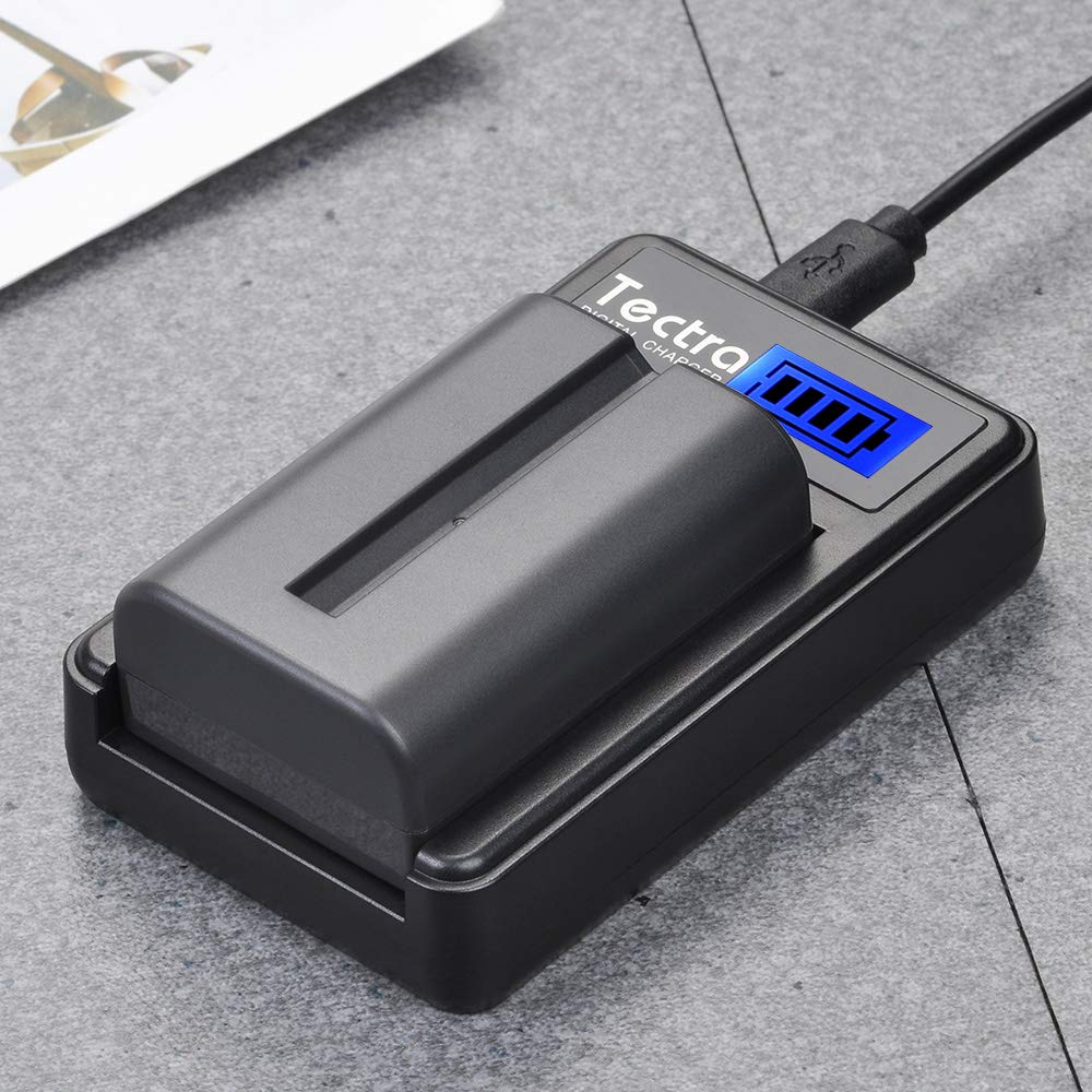 Tectra 2 Pack Np Fm500H Battery + Charger Set For Sony Alpha A77, A77Ii, Slt A57, A58, A68, A65V, A77V, A99V, A100, A200, A300, A350, A450, A500, A550, A560, A580, Slt A700