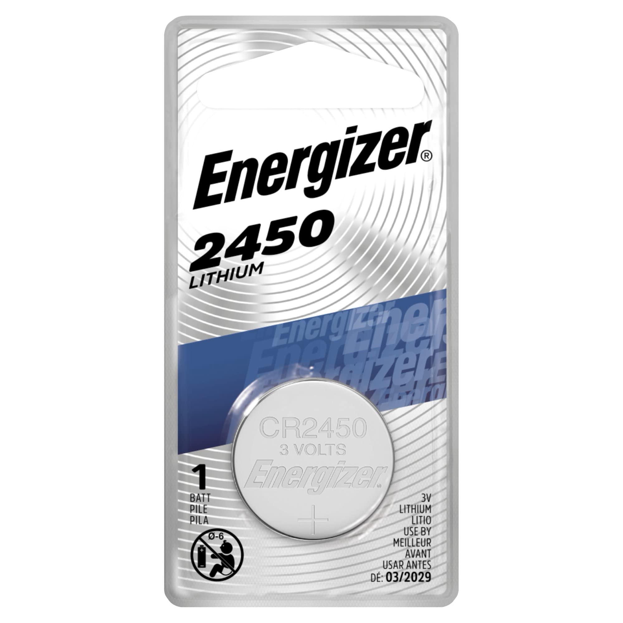 Energizer Lithium Coin Blister Pack Watch/Electronic Batteries, 1 Count (Pack Of 2)