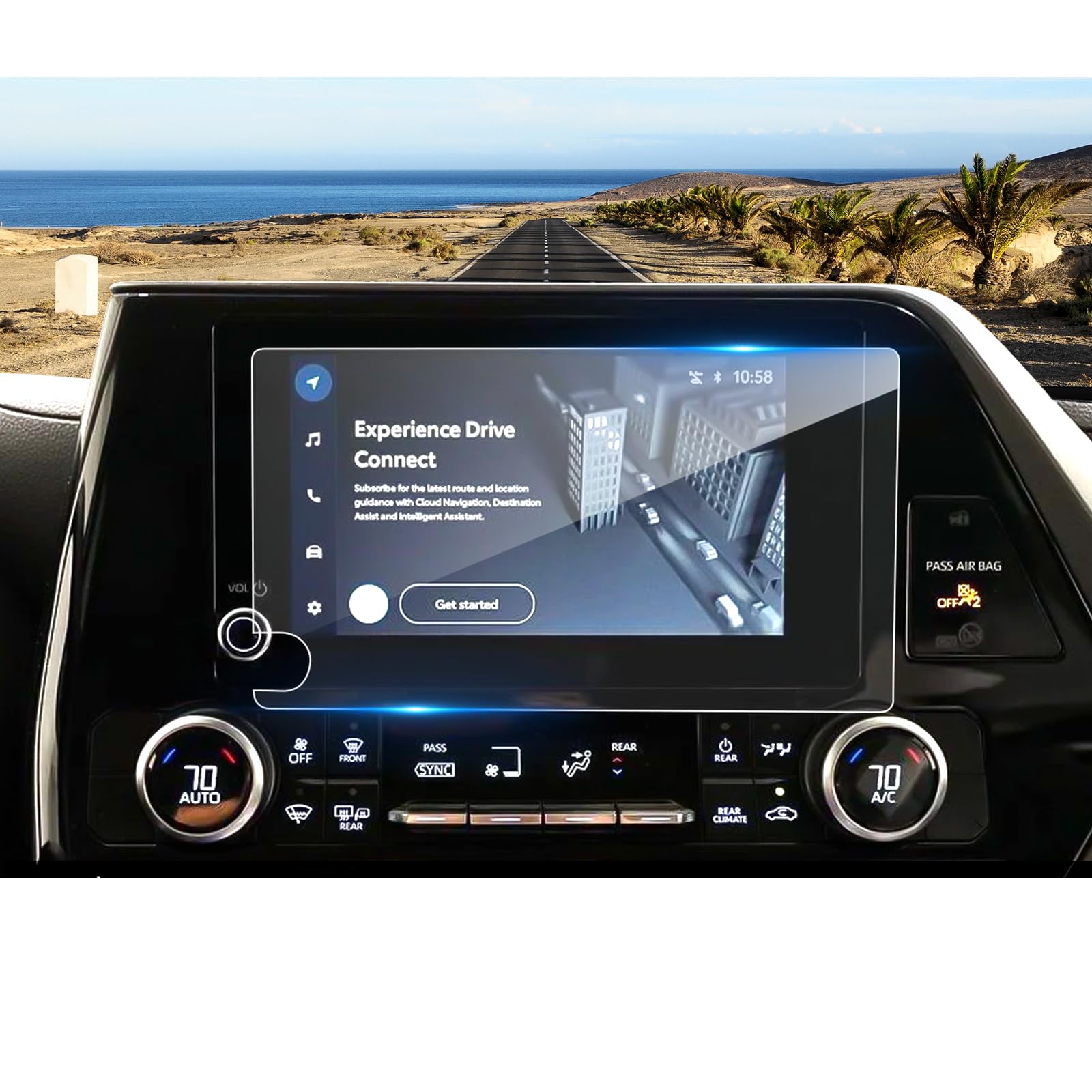 Coleya 2023 2024 Highlander/Highlander Hybrid Screen Protector For Toyota Highlander (L/Le/Xle/Xse) 8 Inch Touch Screen, Hd Tran