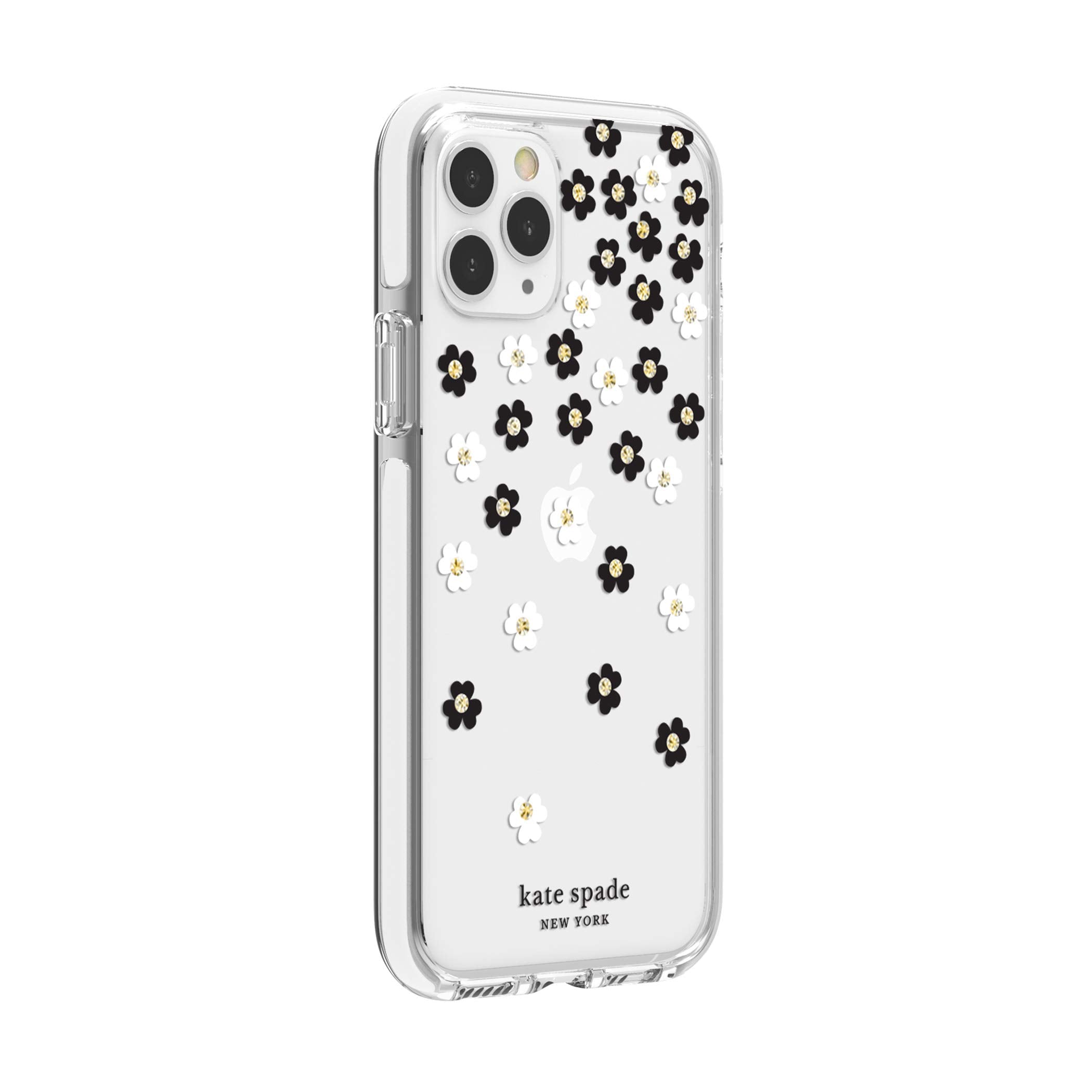 kate spade new york iPhone 11 Pro Scattered Flowers Case - Polyurethane, Shock-Absorbent, Hardshell, Gold Gems