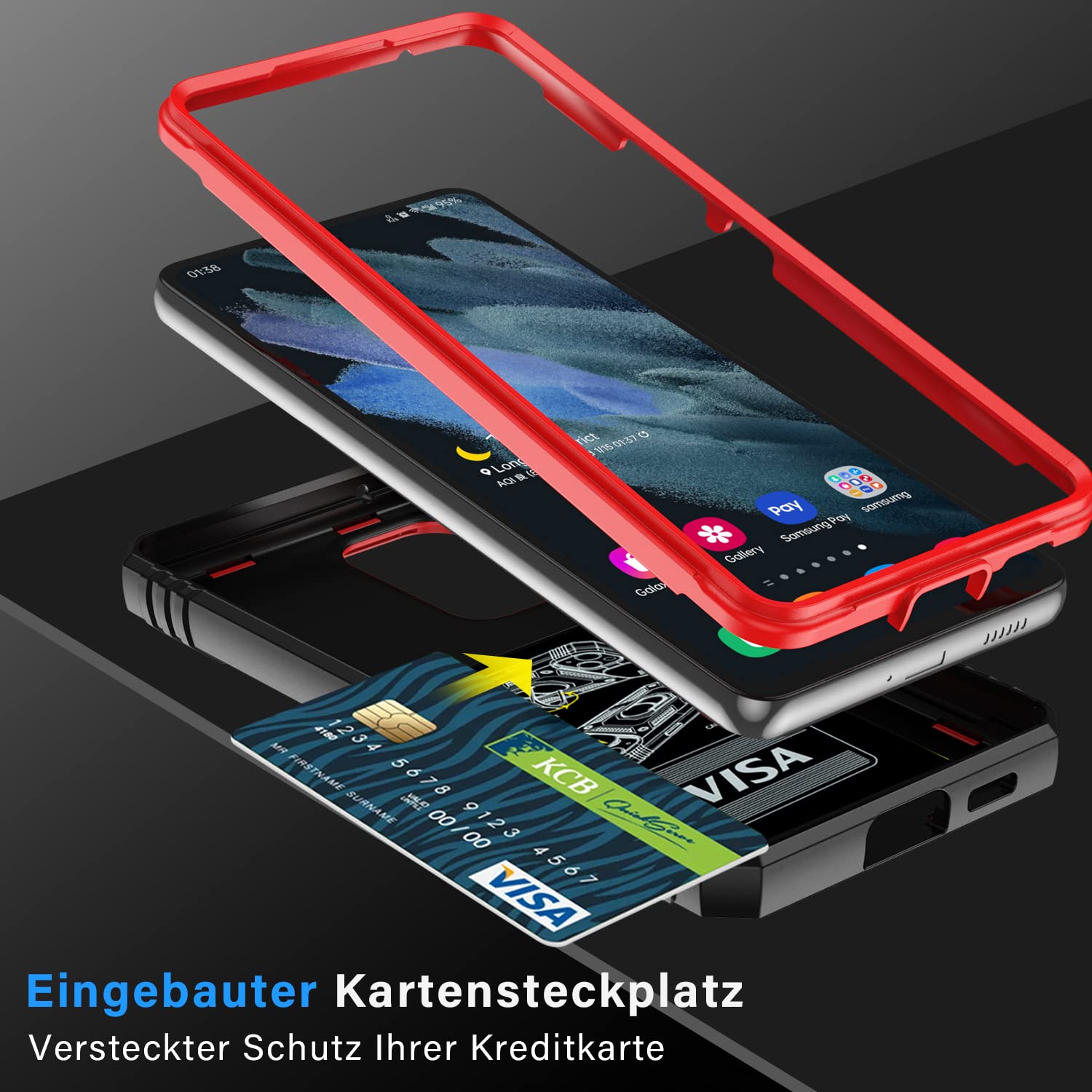 Pasnew Case For Samsung Galaxy A53 5G,Metal Kickstand & Slide Camera Cover,Military Grade Heavy Duty Full Body Shockproof Hard S