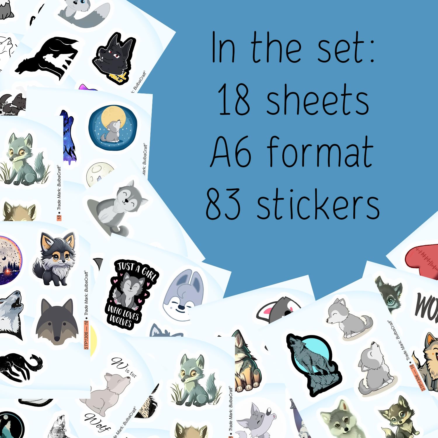 Cute Wolf Stickers For Water Bottle And Laptop   Wolf Party Favors & Decorations, Waterproof Vinyl Decals, Cute Animal And Wildl