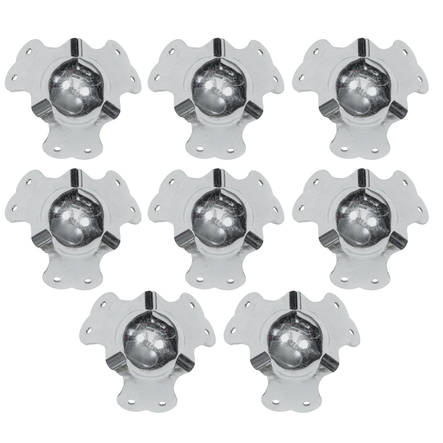 Reliable Hardware Company Rh 1500 8 A Large Zinc Road Case Ball Corner   Set Of 8, Sliver
