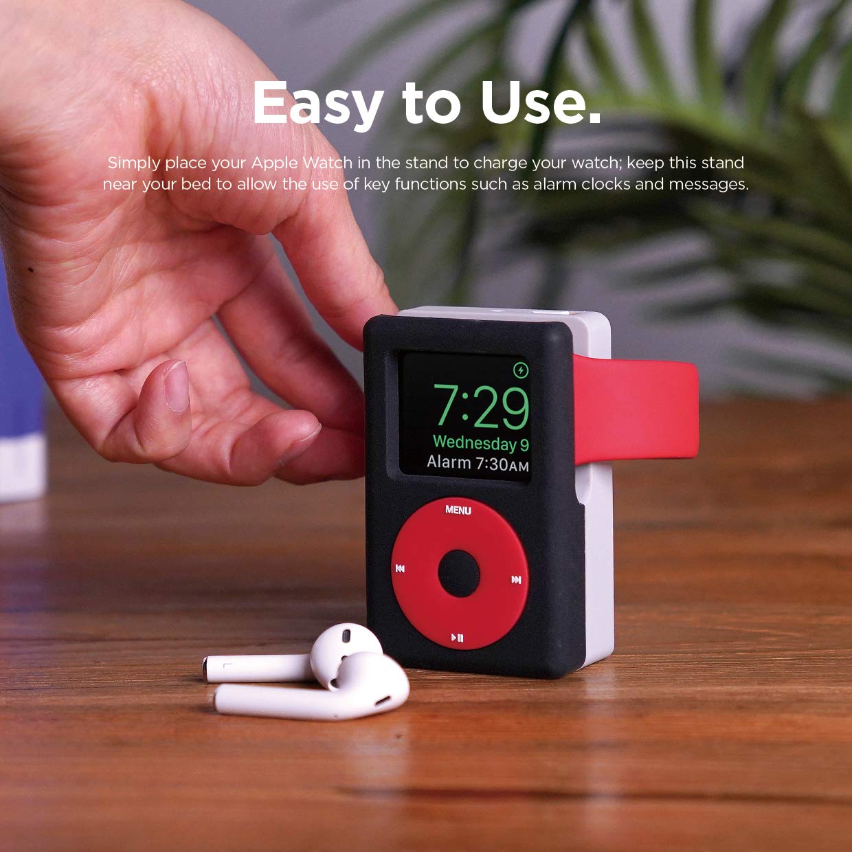 Elago W6 Apple Watch Stand Compatible With Iwatch Series 9/8/7/6/Se/5/4/3/2/1/Se (45Mm, 44Mm, 42Mm, 41Mm, 40Mm, 38Mm) Support Ni