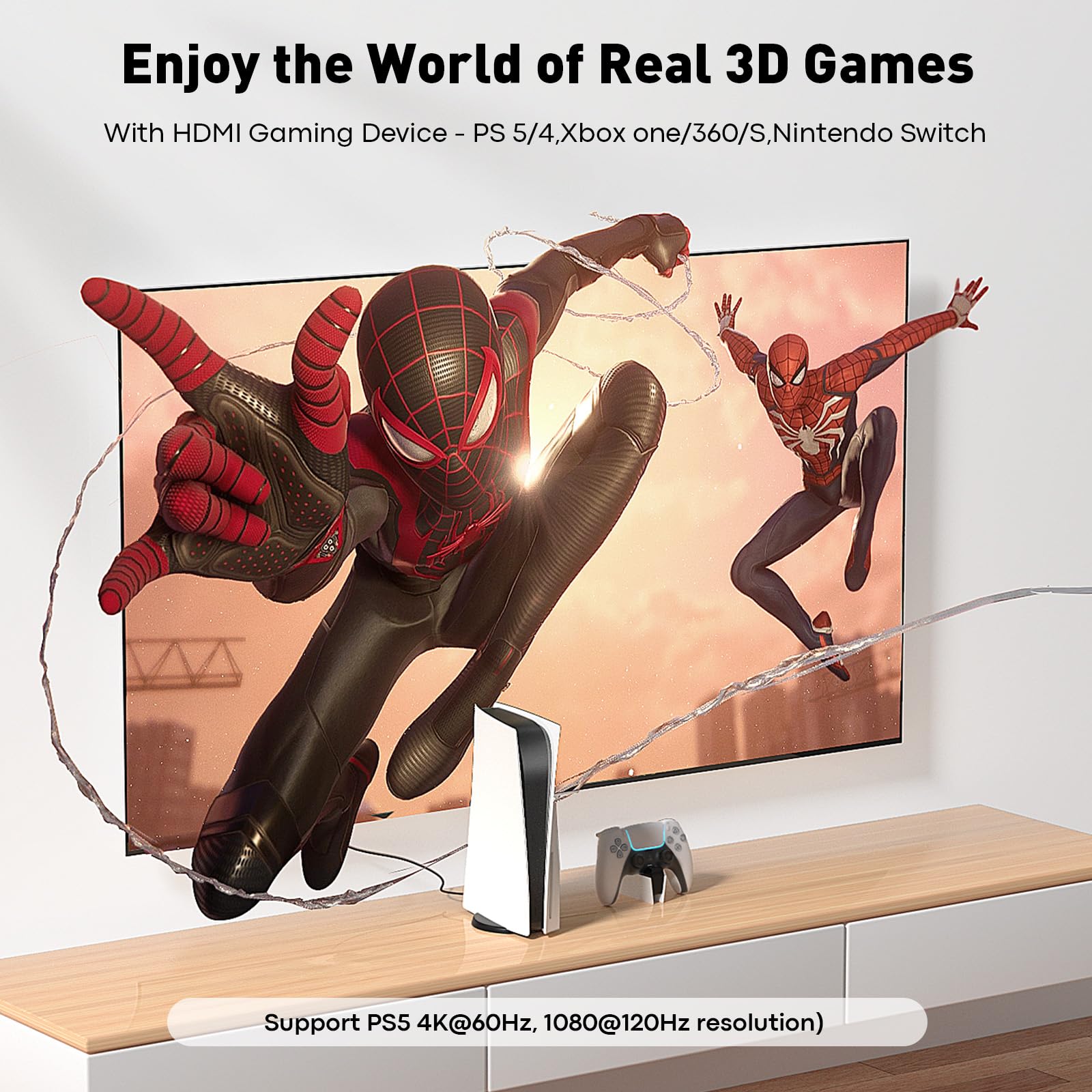 Hdmi To Displayport Adapter | 4K@60Hz Active Hdmi 2.0 Male To Dp 1.2 Female Converter Uni Directional Hdmi Cable Support Hdcp 2.