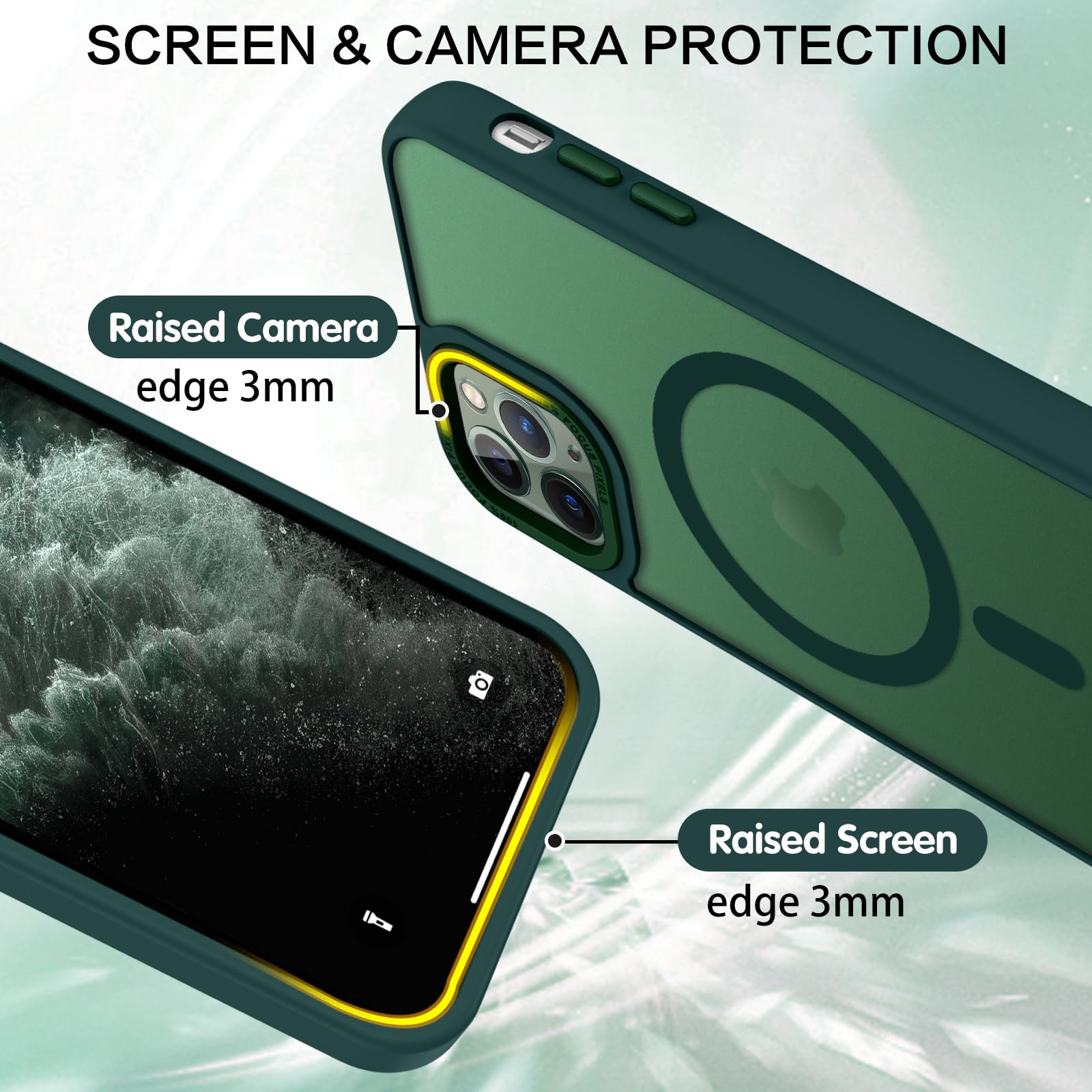 Bentoben For Iphone 11 Pro Case [Compatible With Magsafe] Translucent Matte Magnetic Iphone 11 Pro Phone Case Slim Shockproof Bu