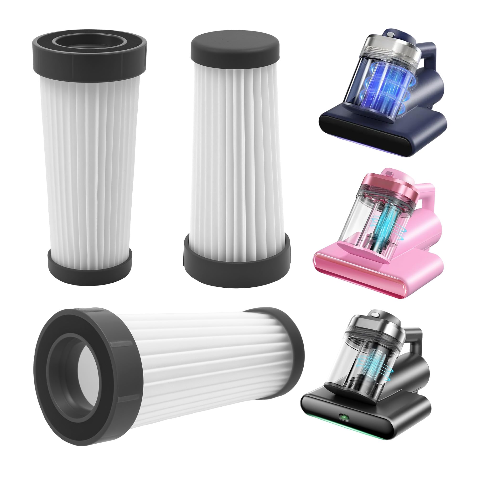 3Pack Filters Compatible with Teant Blue Bed Mattress Vacuum Cleaner