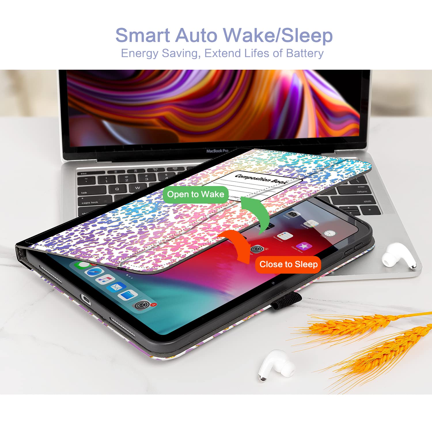 Ipad 10Th Generation Case 10.9 Inch Tablet, Ipad Case 10Th Generation, Protective Stand Cover With Pencil Holder/Hand Strap/Pock