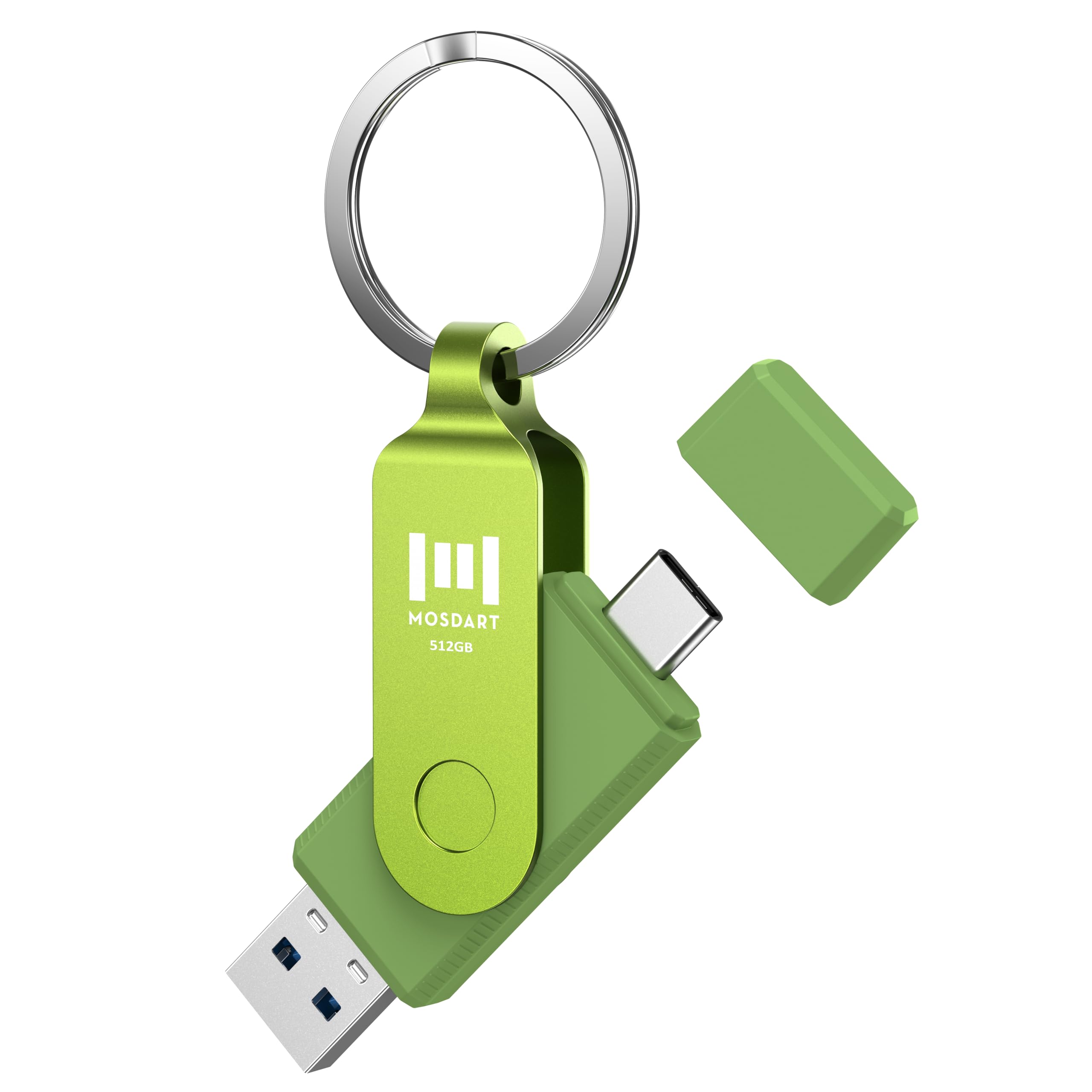 Mosdart 512Gb Usb C Dual Flash Drive Speed Up To 150Mb/S With Keychain   2 In 1 Otg Usb3.1 Type C Thumb Drive Memory Stick For U