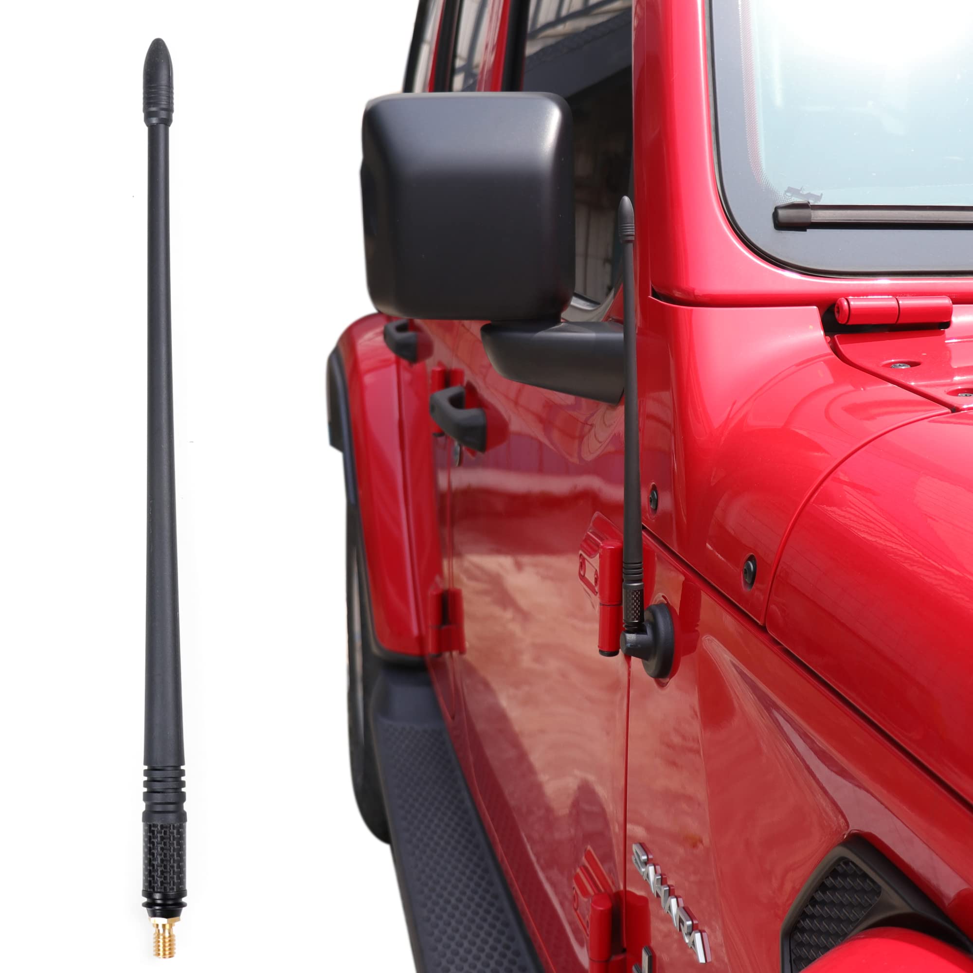 Rerpro 13 Inch Antenna Compatible With 1997 2006 Jeep Wrangler Tj 2 Door Exterior Accessories Copper With Tpee Fm/Am Reception R