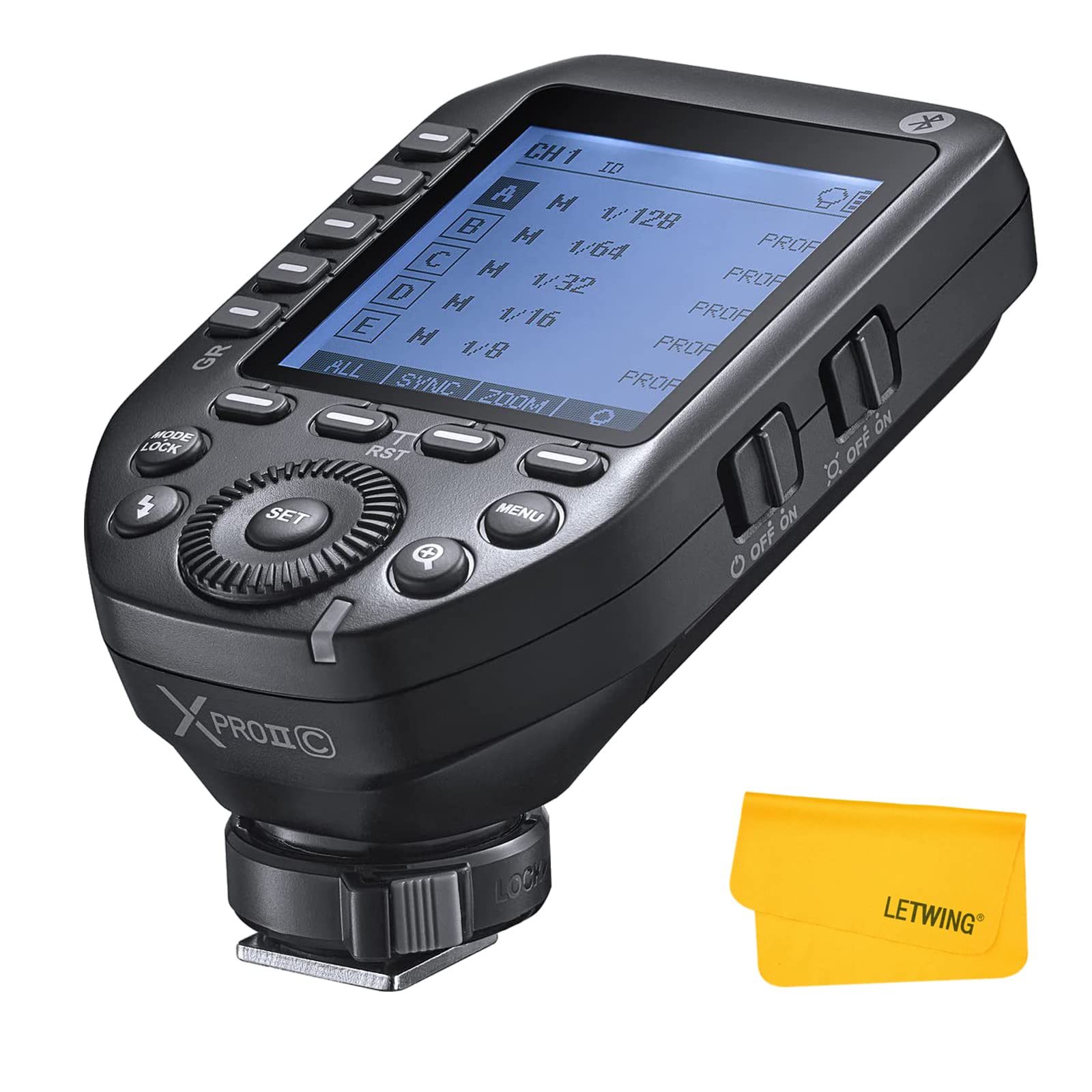 Godox Xproii C Ttl Wireless Flash Trigger Compatible For Canon Cameras, 2.4G Wireless Flash Transmitter Hss 1/8000S,Bluetooth Co